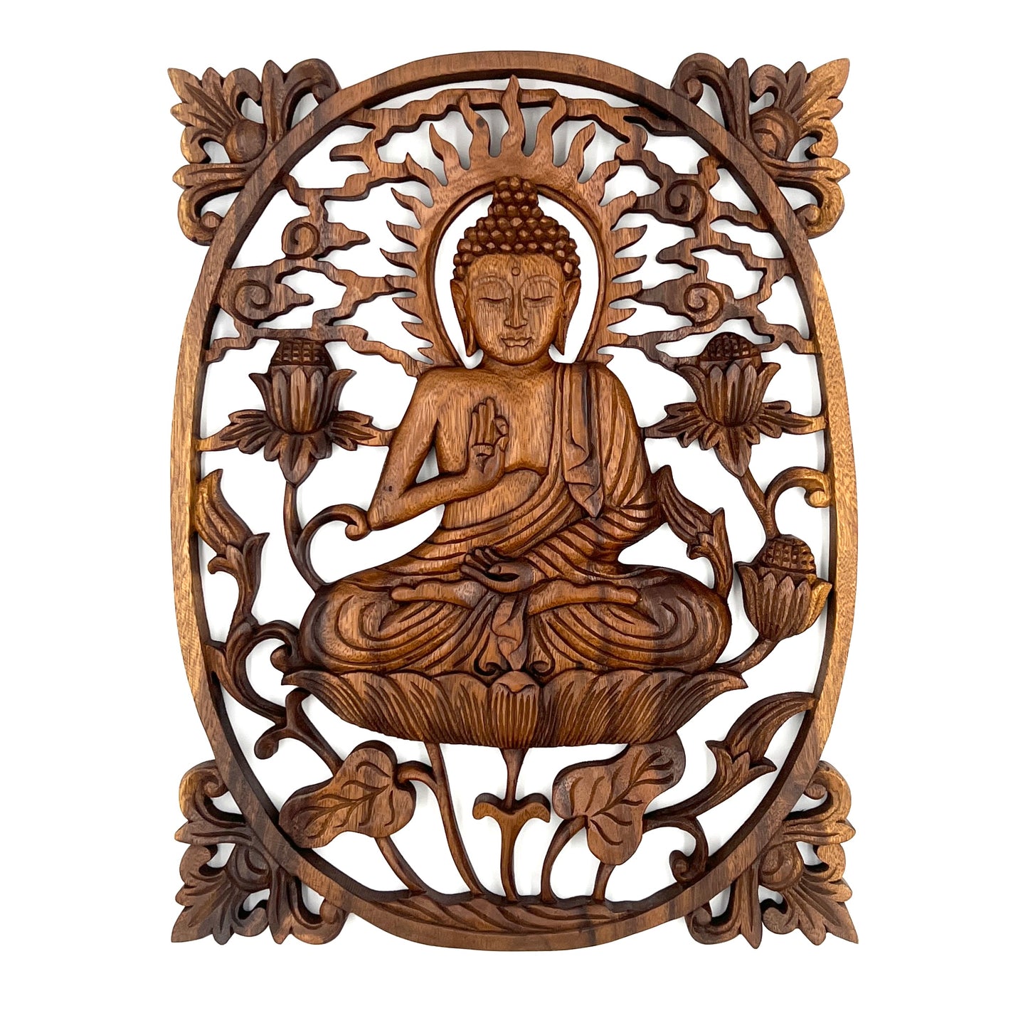 Buddha Framed Panel Carving