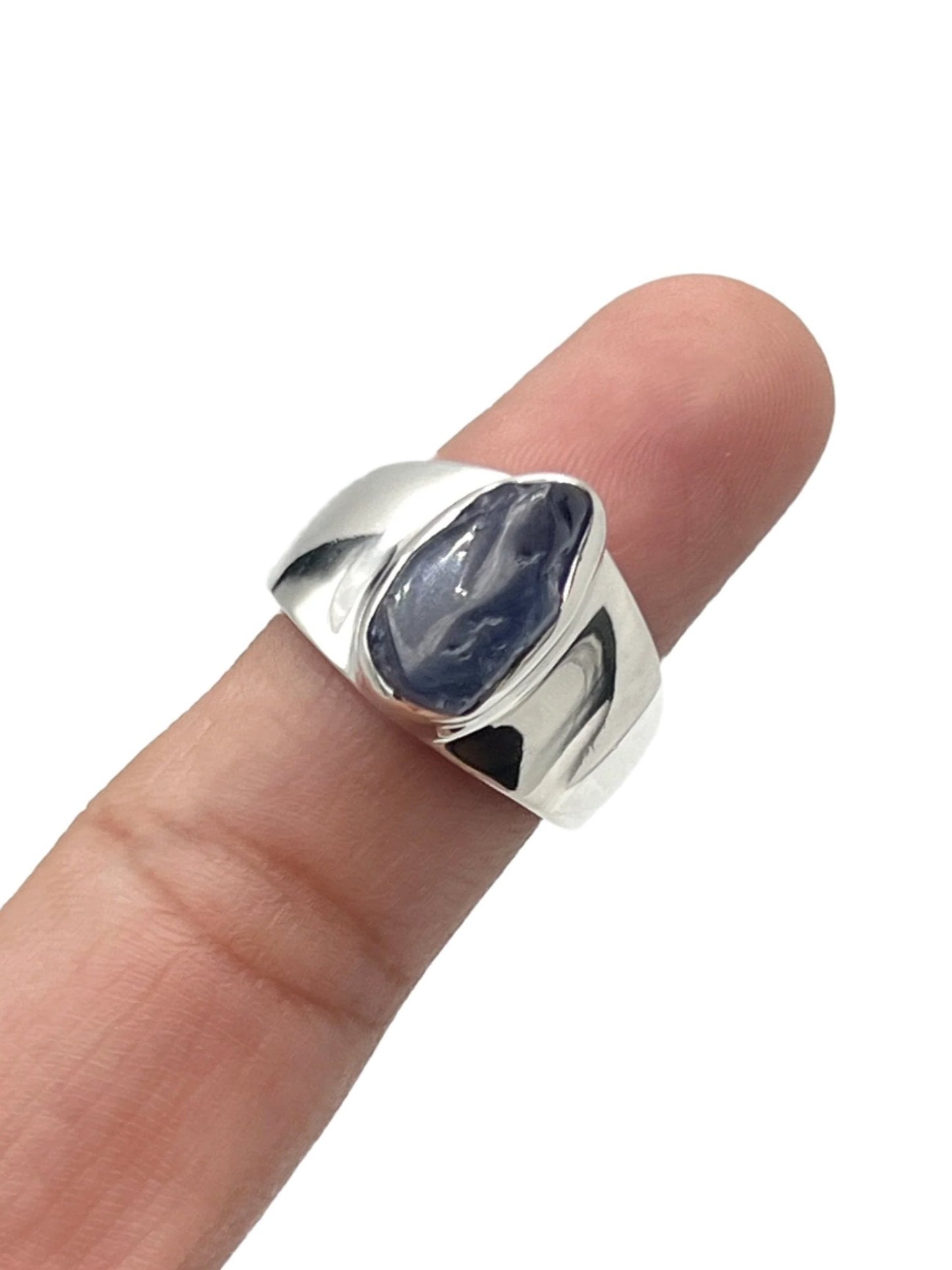 Sterling Silver Raw Tanzanite Rings