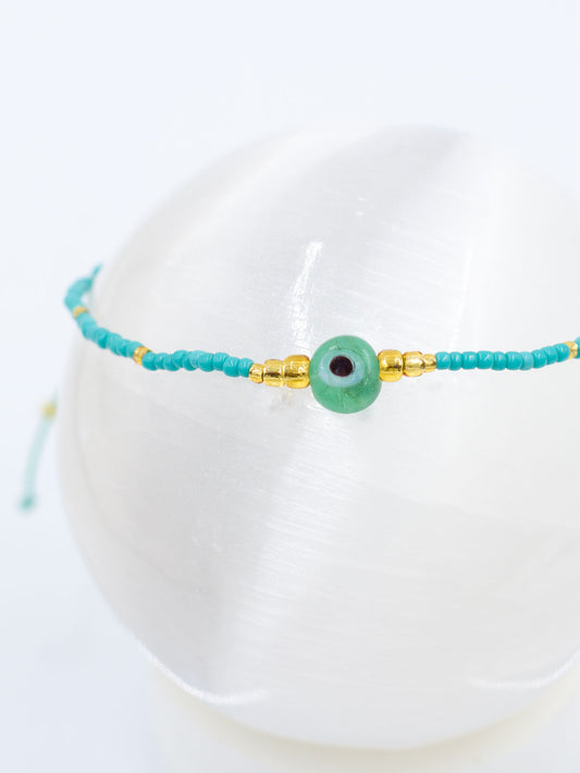 Beaded Evil Eye Anklets