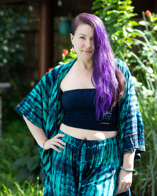 Tie Dyed Frill Jacket