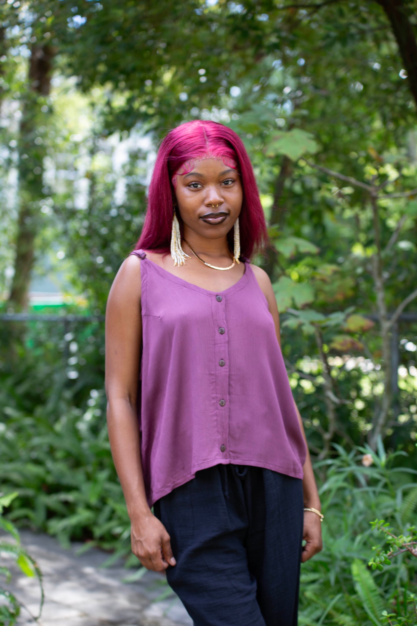 Button Tank Top
