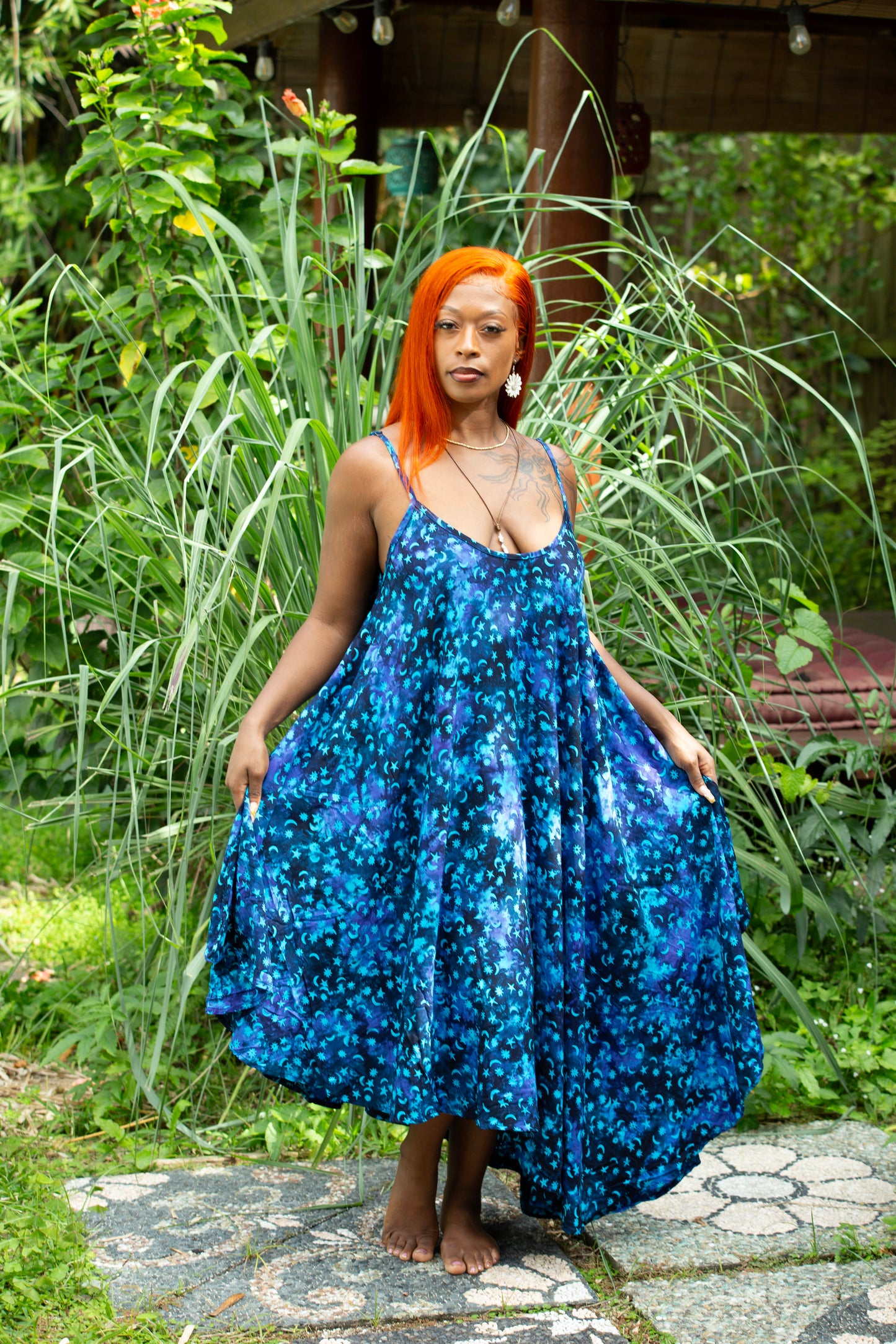 Hand Batiked Spaghetti Strap Dress