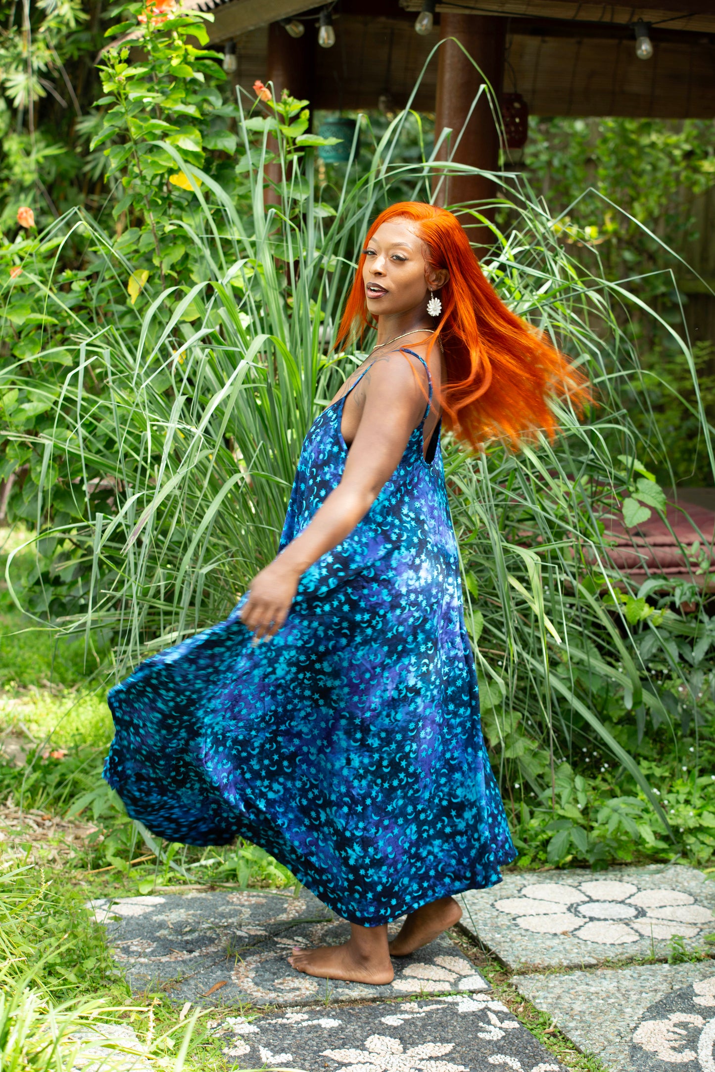 Hand Batiked Spaghetti Strap Dress