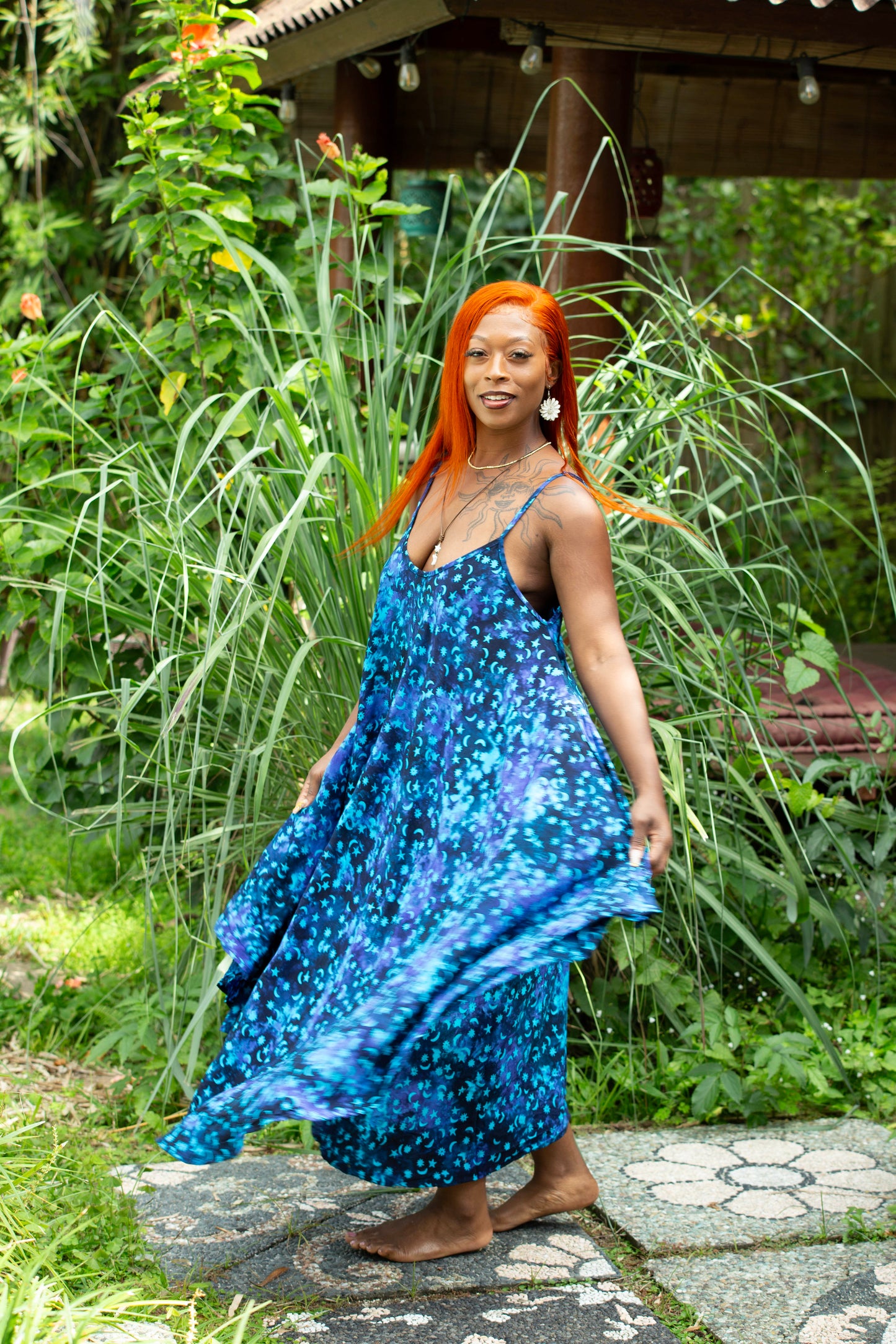 Hand Batiked Spaghetti Strap Dress