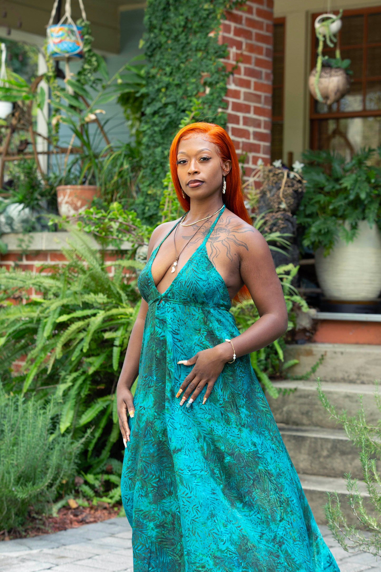 Hand Batiked Slit Dress