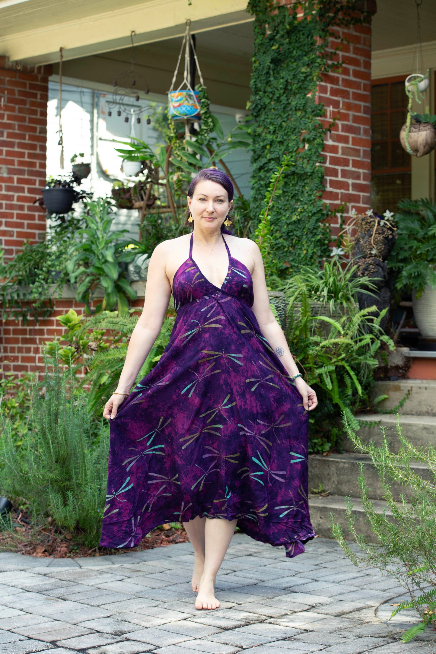 Hand Batiked Slit Dress