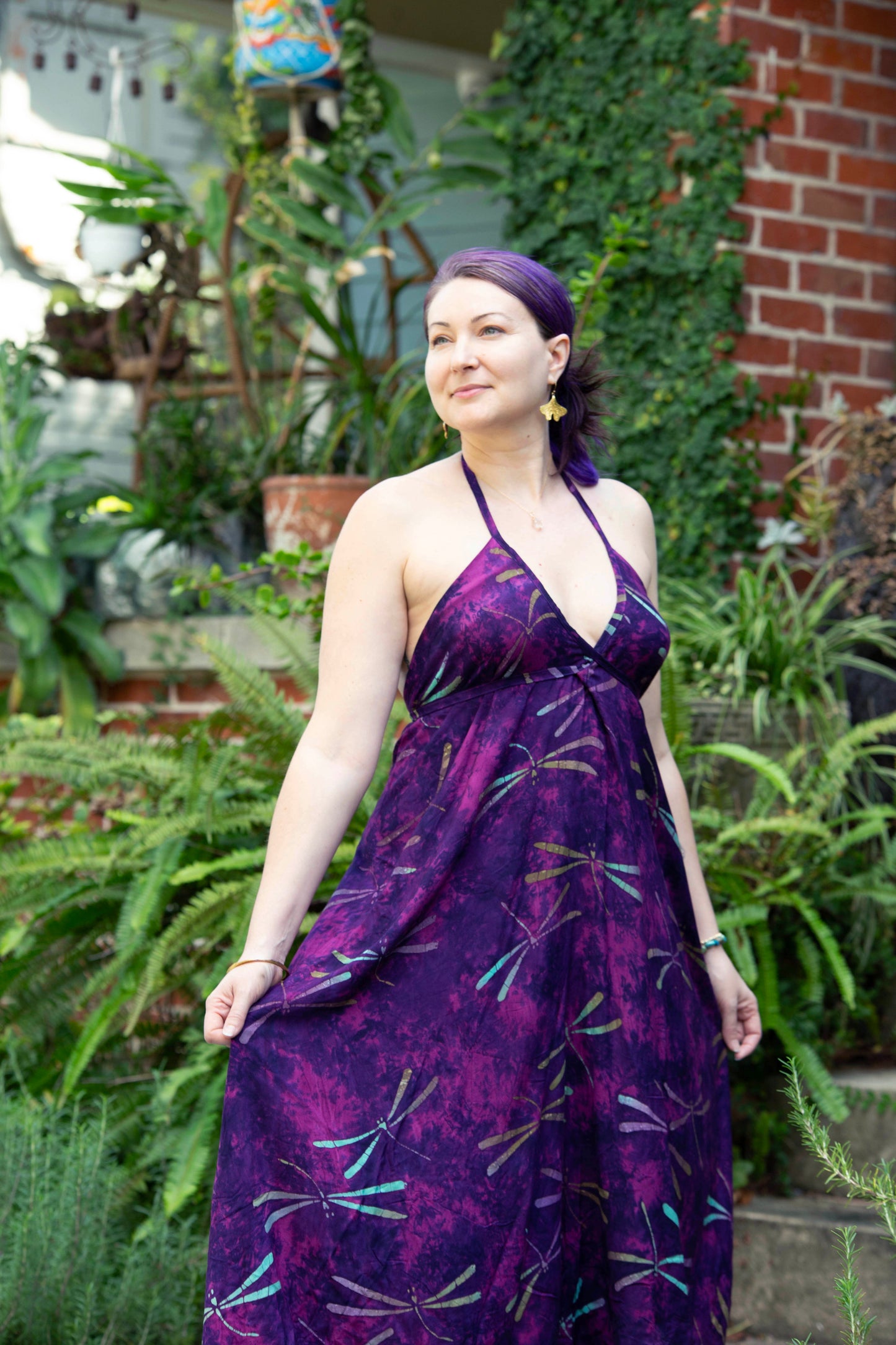 Hand Batiked Slit Dress