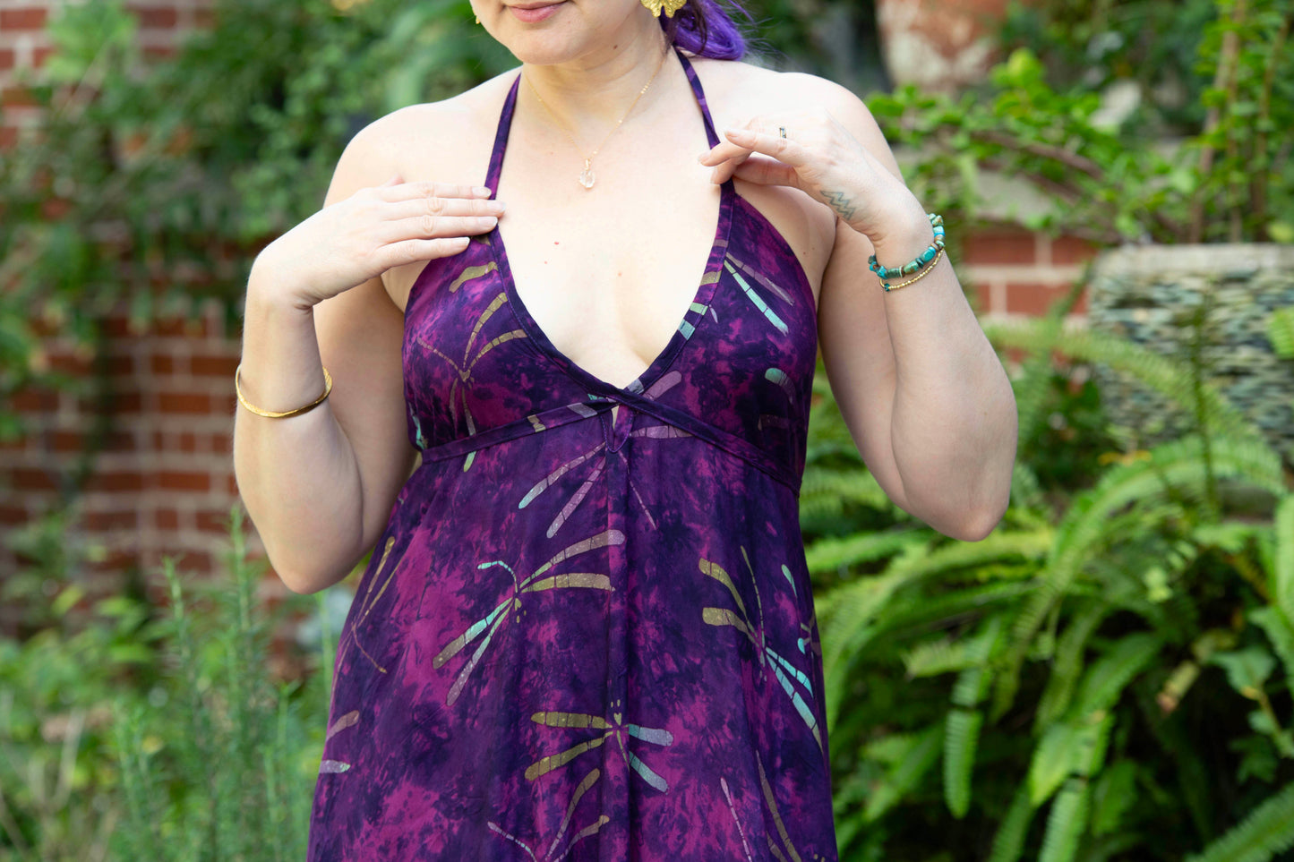 Hand Batiked Slit Dress