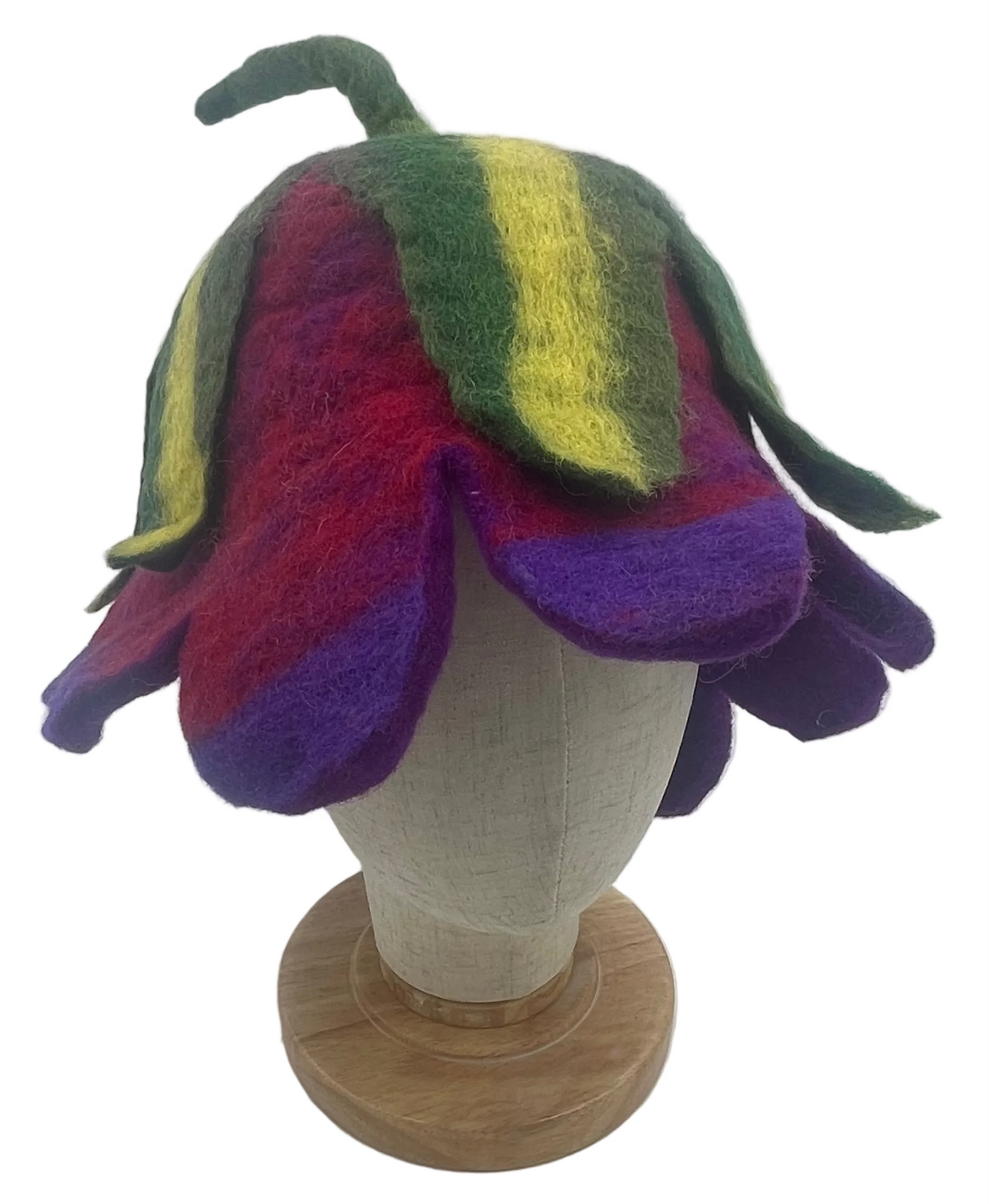 Hand Felted Flower Blossom Wool Hat