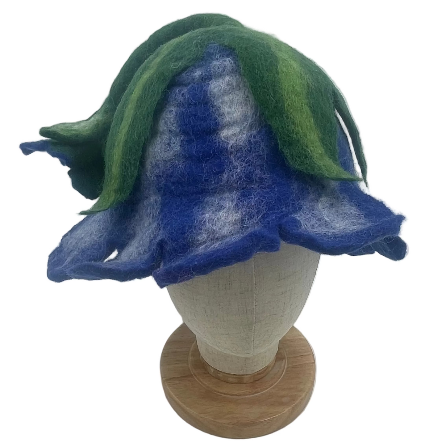 Hand Felted Flower Blossom Wool Hat