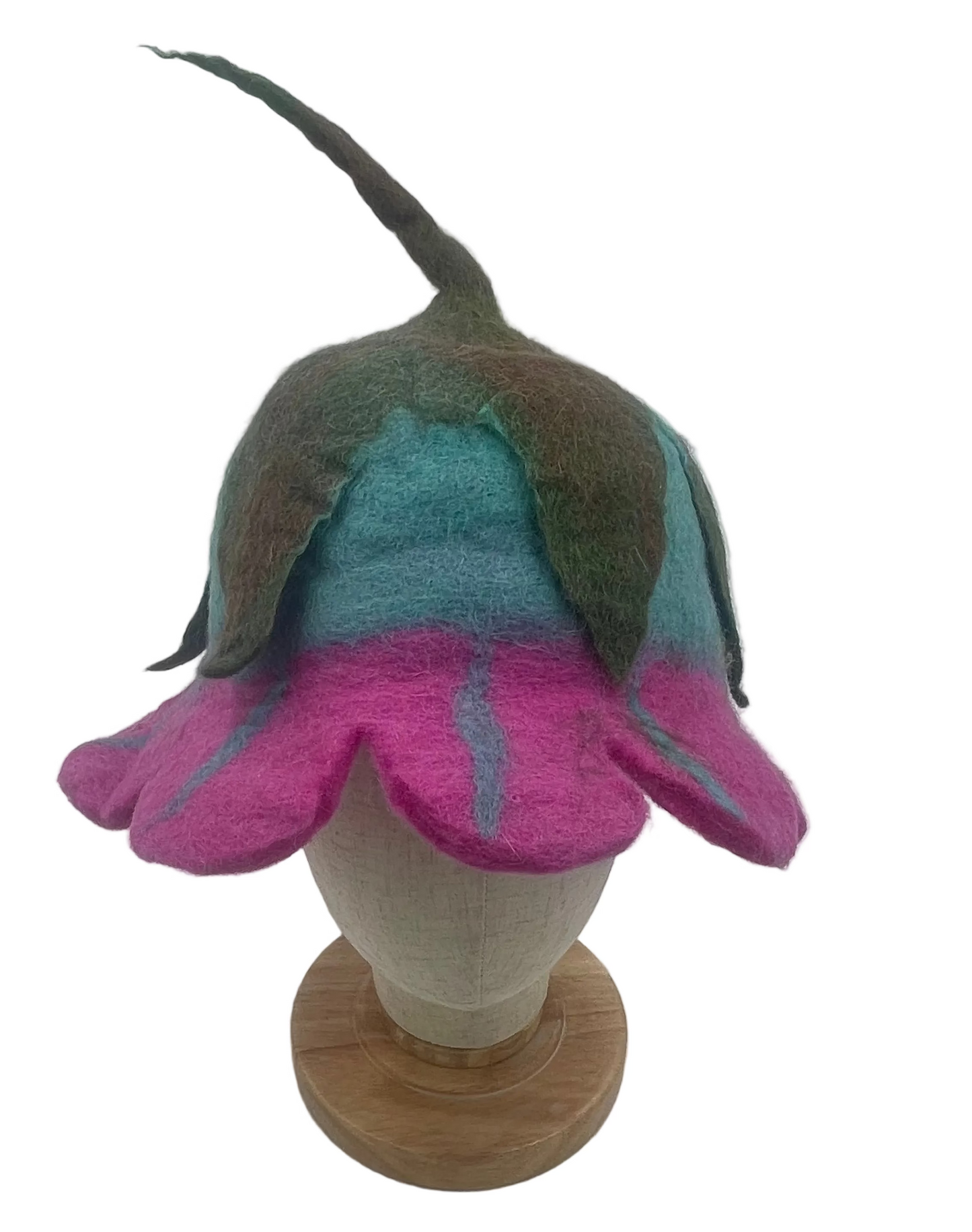 Hand Felted Flower Blossom Wool Hat