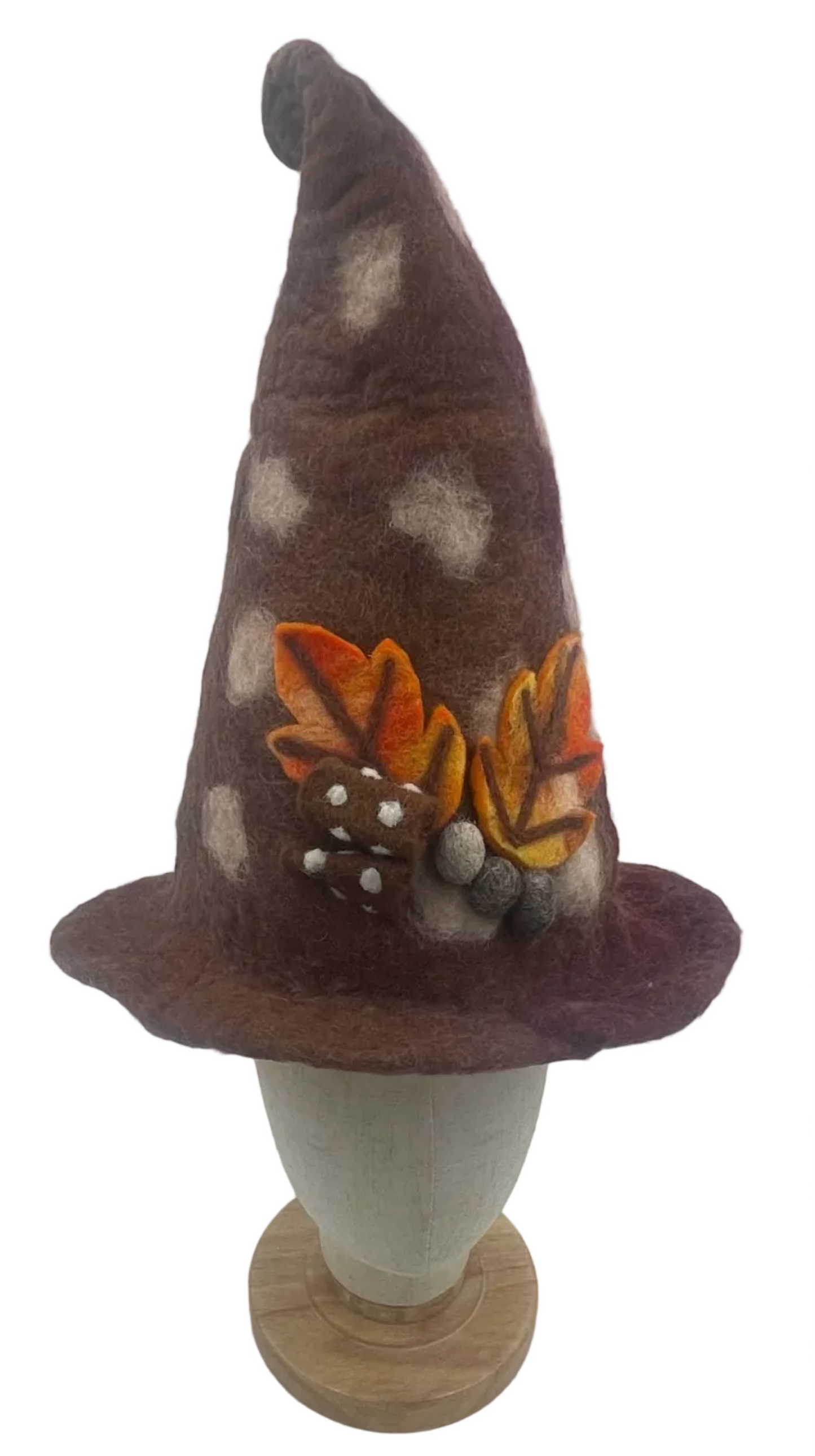Hand Felted Fall Leaf Hat