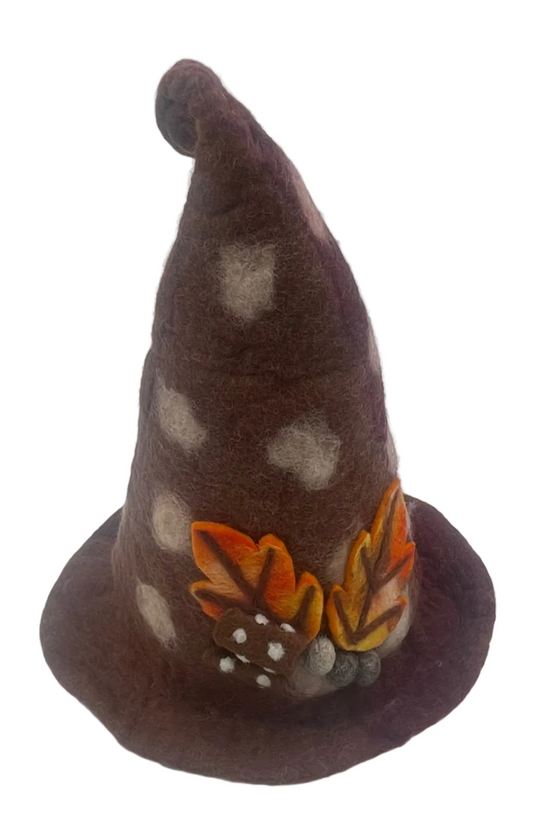 Hand Felted Fall Leaf Hat
