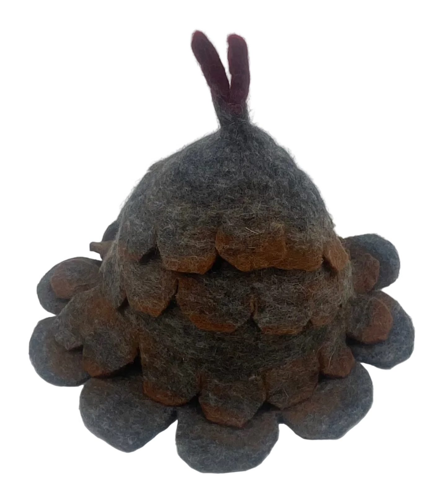 Hand Felted Pinecone Wool Hat