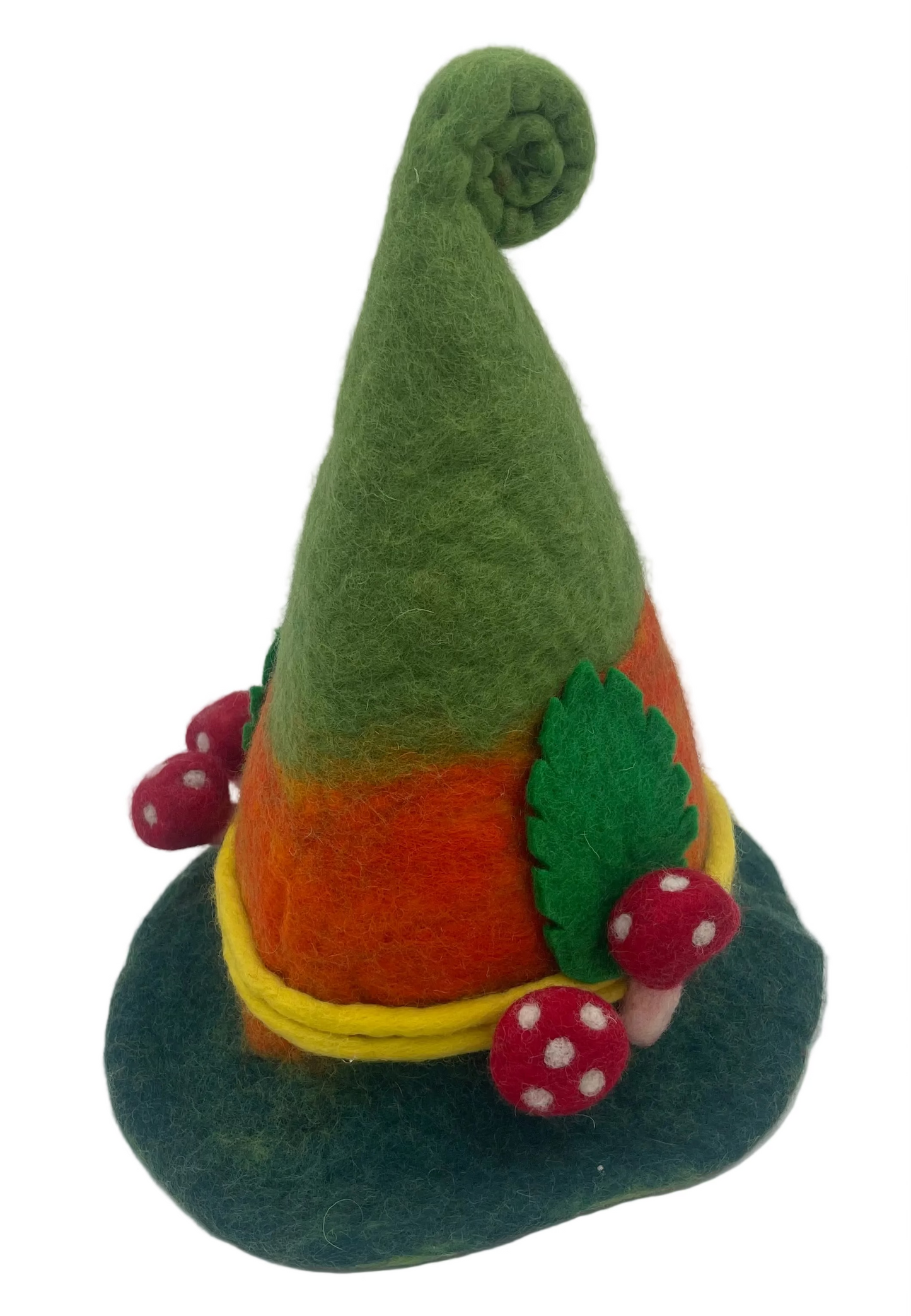 Hand Felted Gnome Mushroom Wool Hat