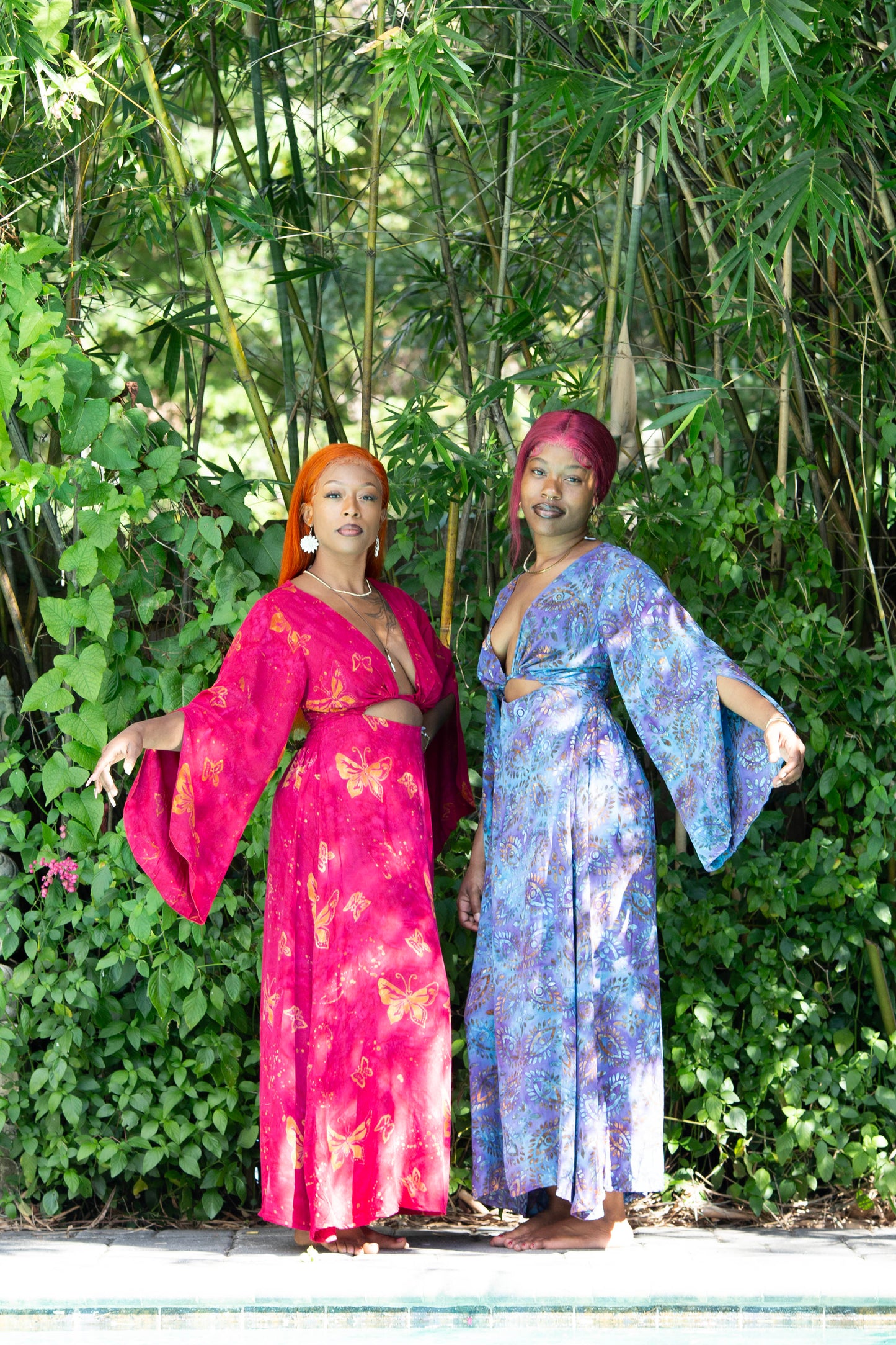 Hand Batiked Keyhole Dress