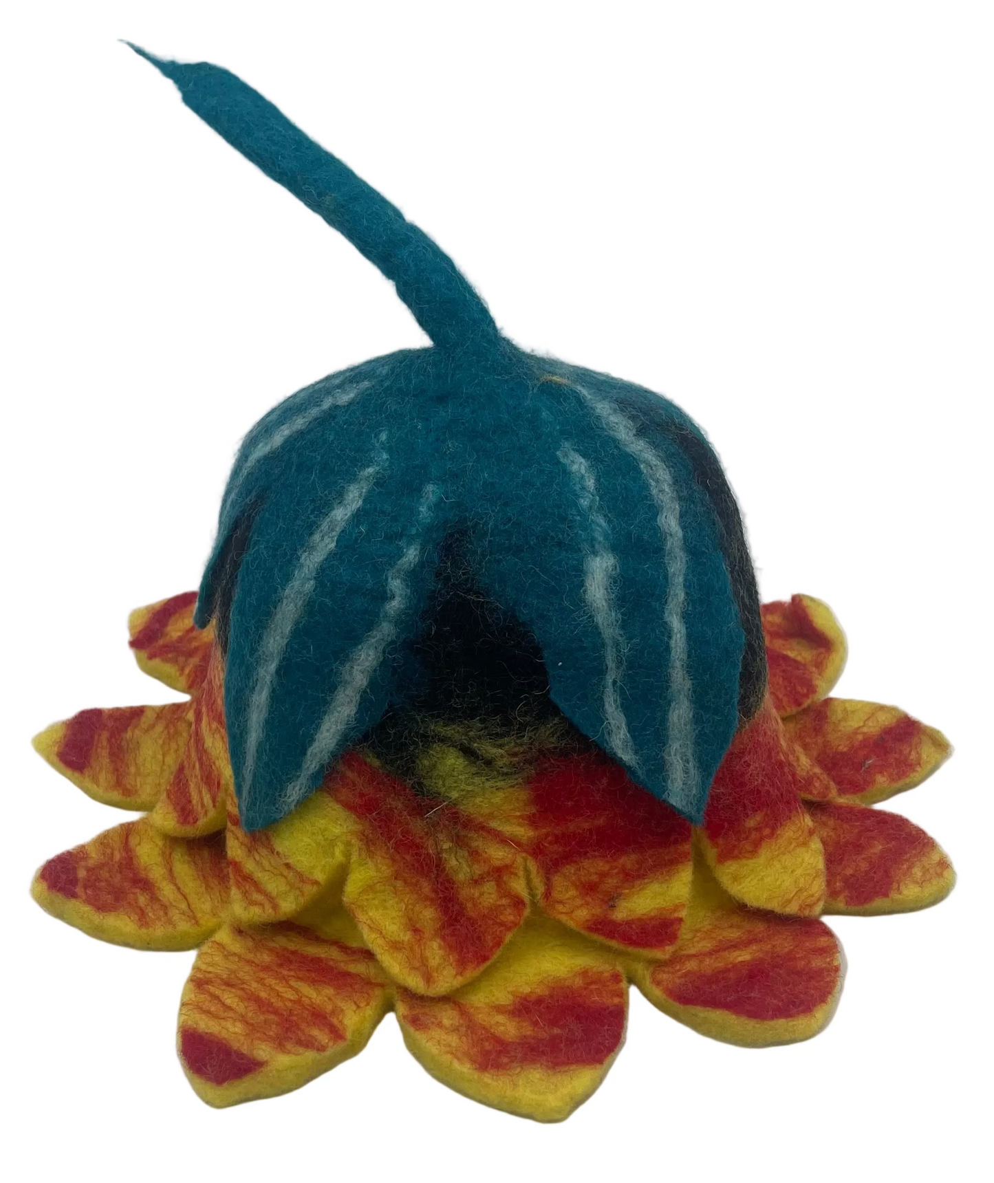 Hand Felted Flower Blossom Wool Hat