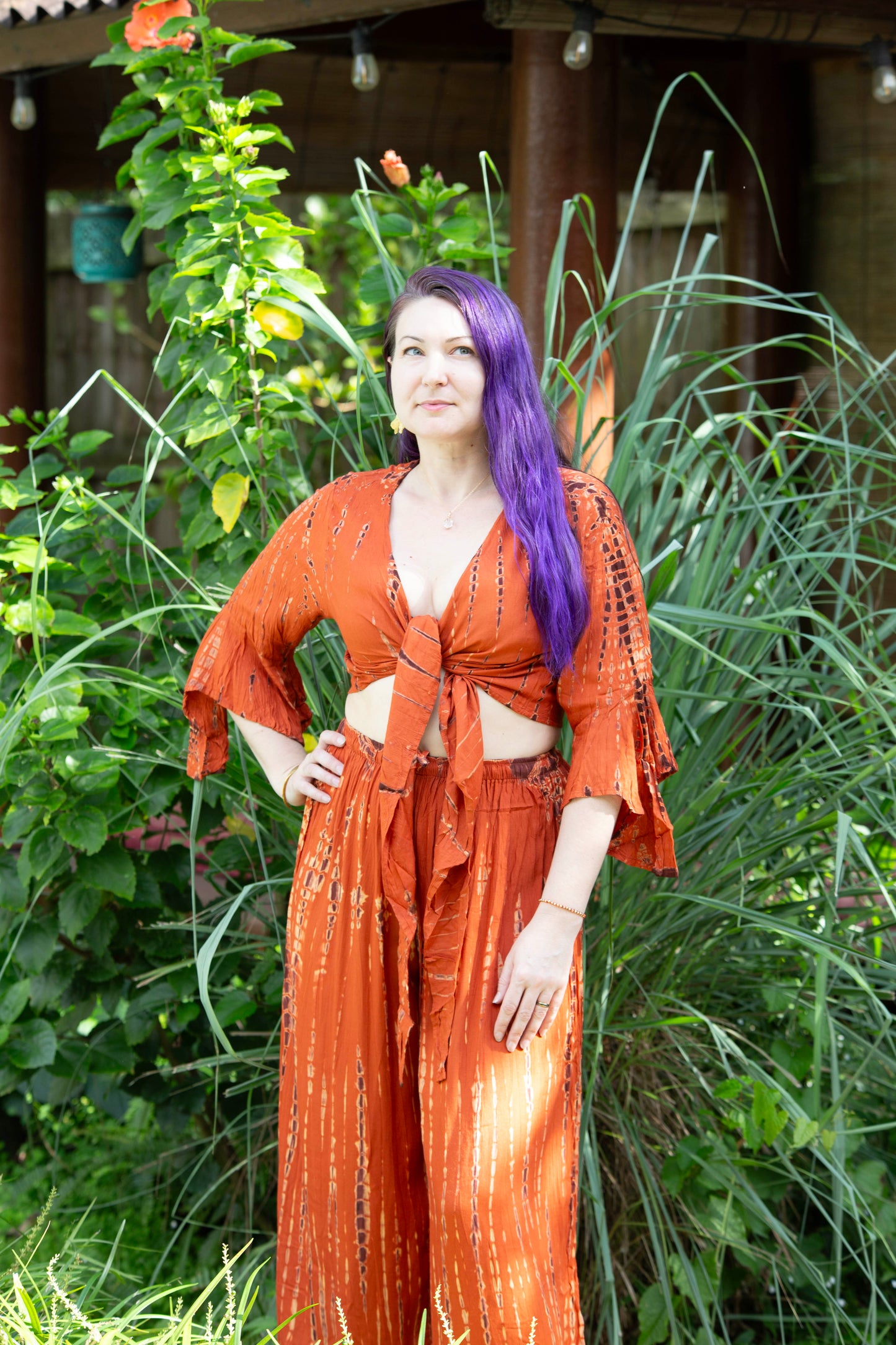 Tie Dyed Striped Ruffle Jacket