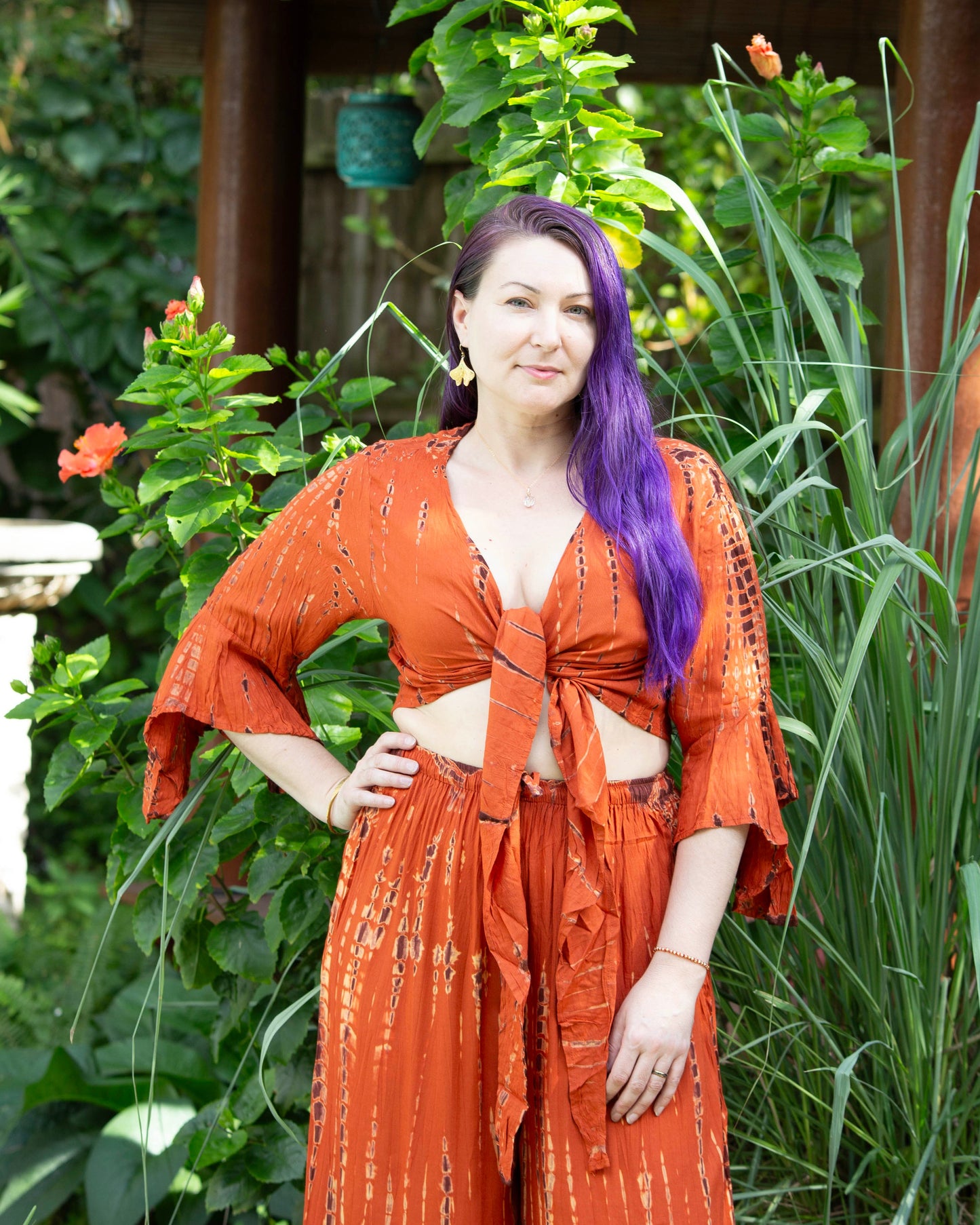 Tie Dyed Striped Ruffle Jacket