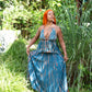 Tie Dyed Striped Rayon Skirt