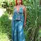 Tie Dyed Striped Rayon Skirt