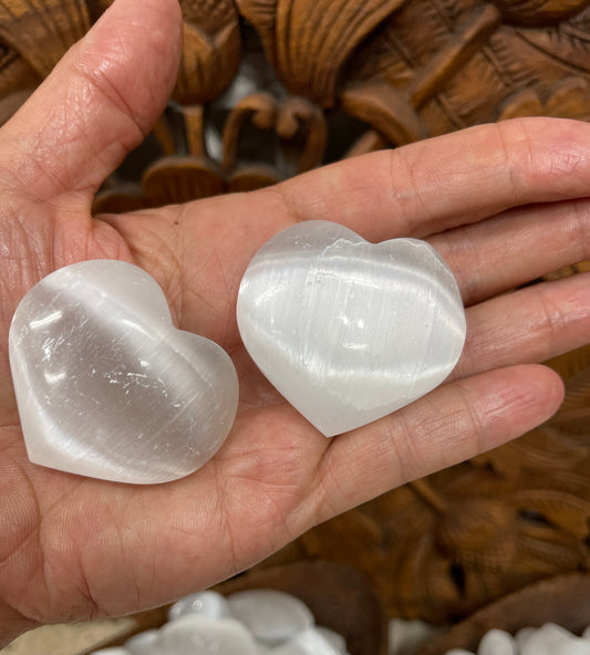 Selenite Hearts