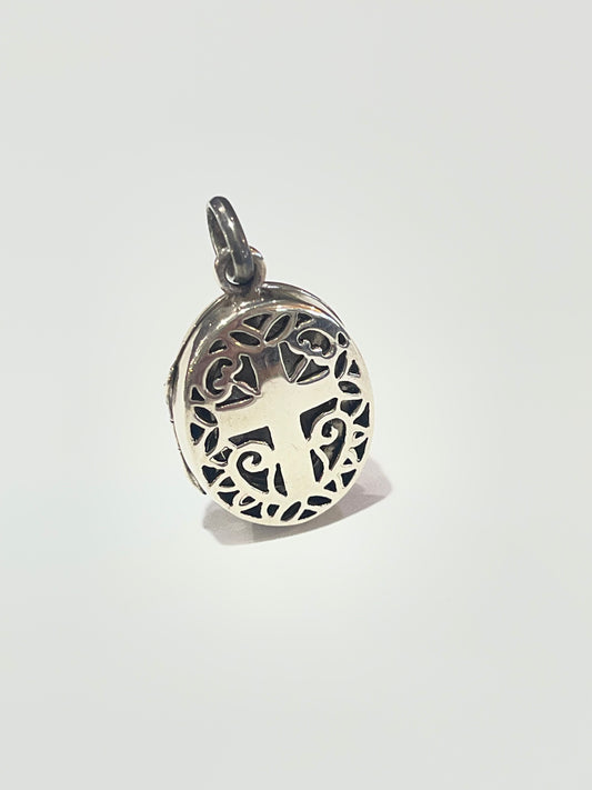Sterling Silver Cut-Out Cross Locket