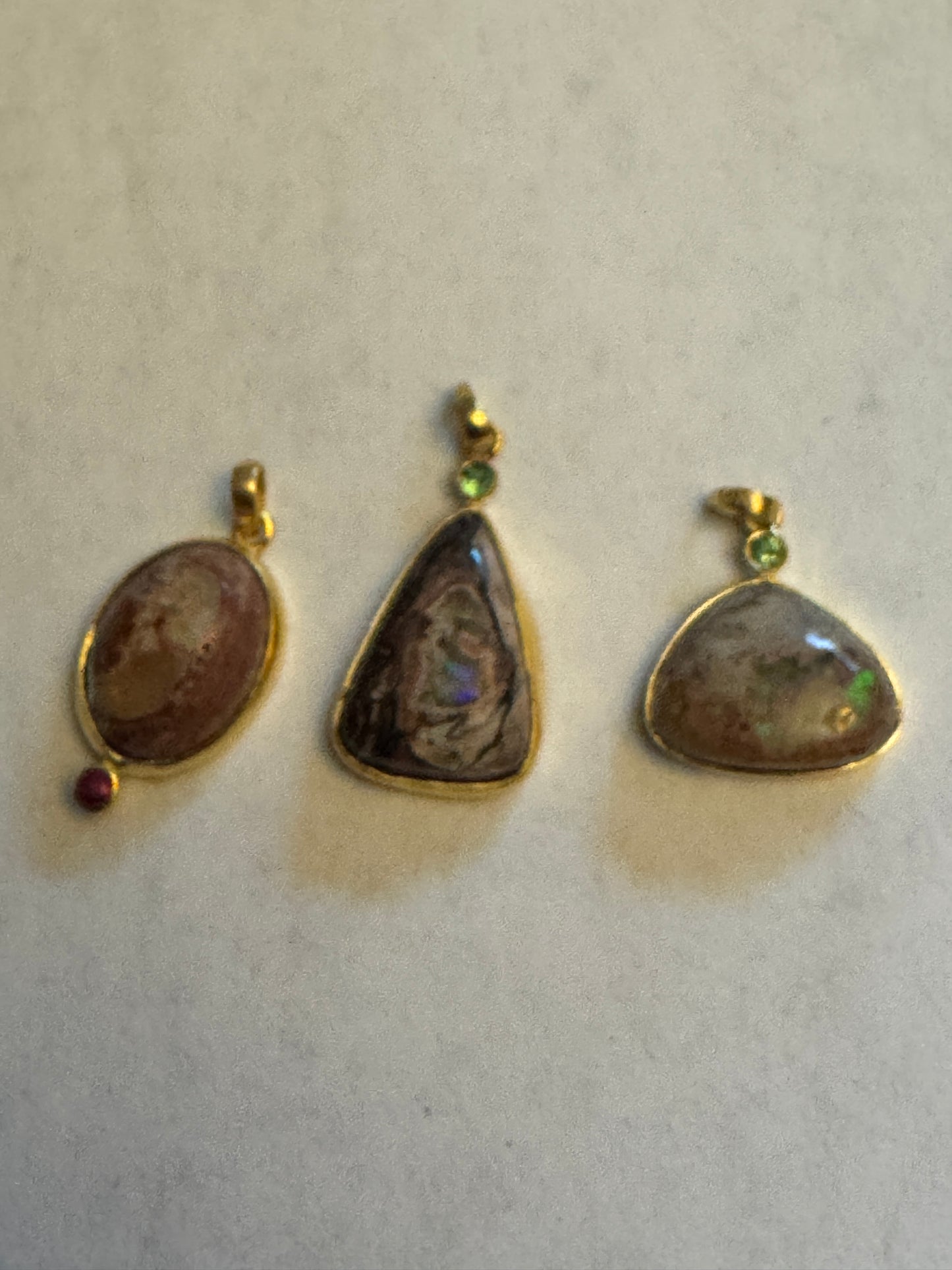 14 Karat Gold | Mexican Fire Opal Pendant Collection