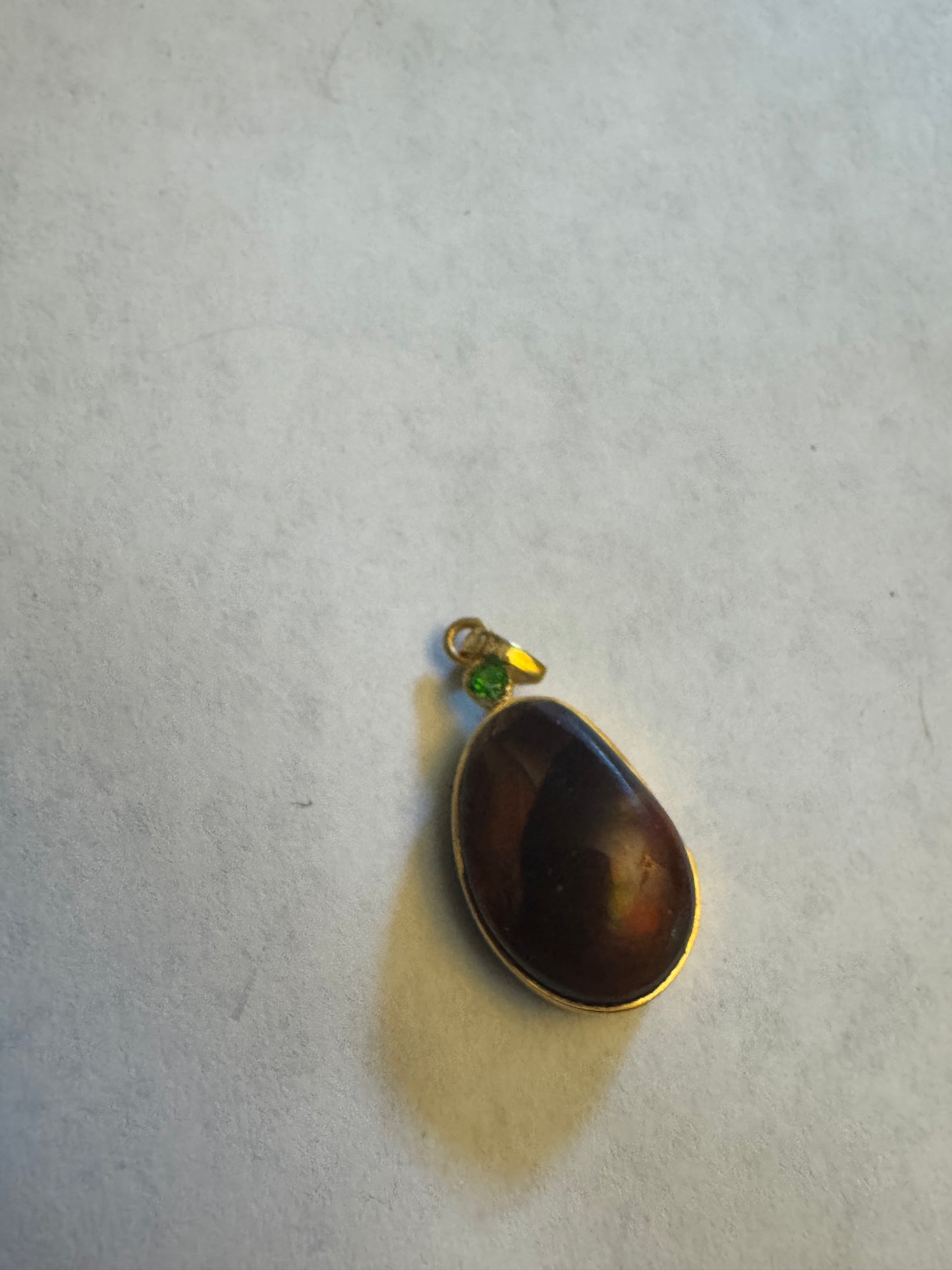 14 Karat Gold | Mexican Fire Agate Pendant