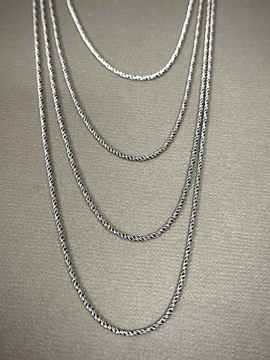 Sterling Thai Twisted Rope Chains