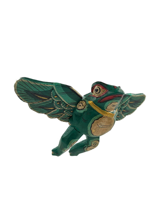 Hand Carved Flying Frog Spirit Chaser