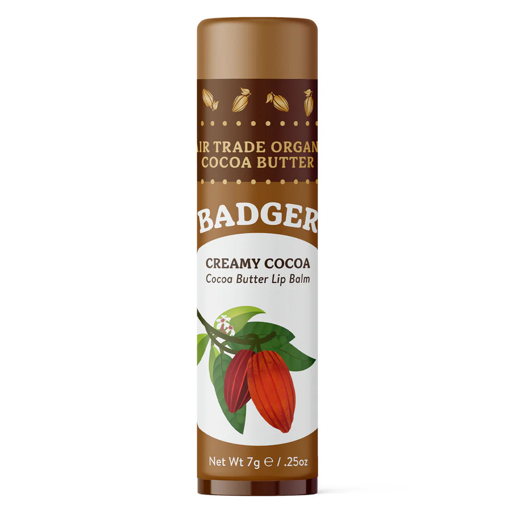 Badger Organic Lip Balm Creamy Cocoa