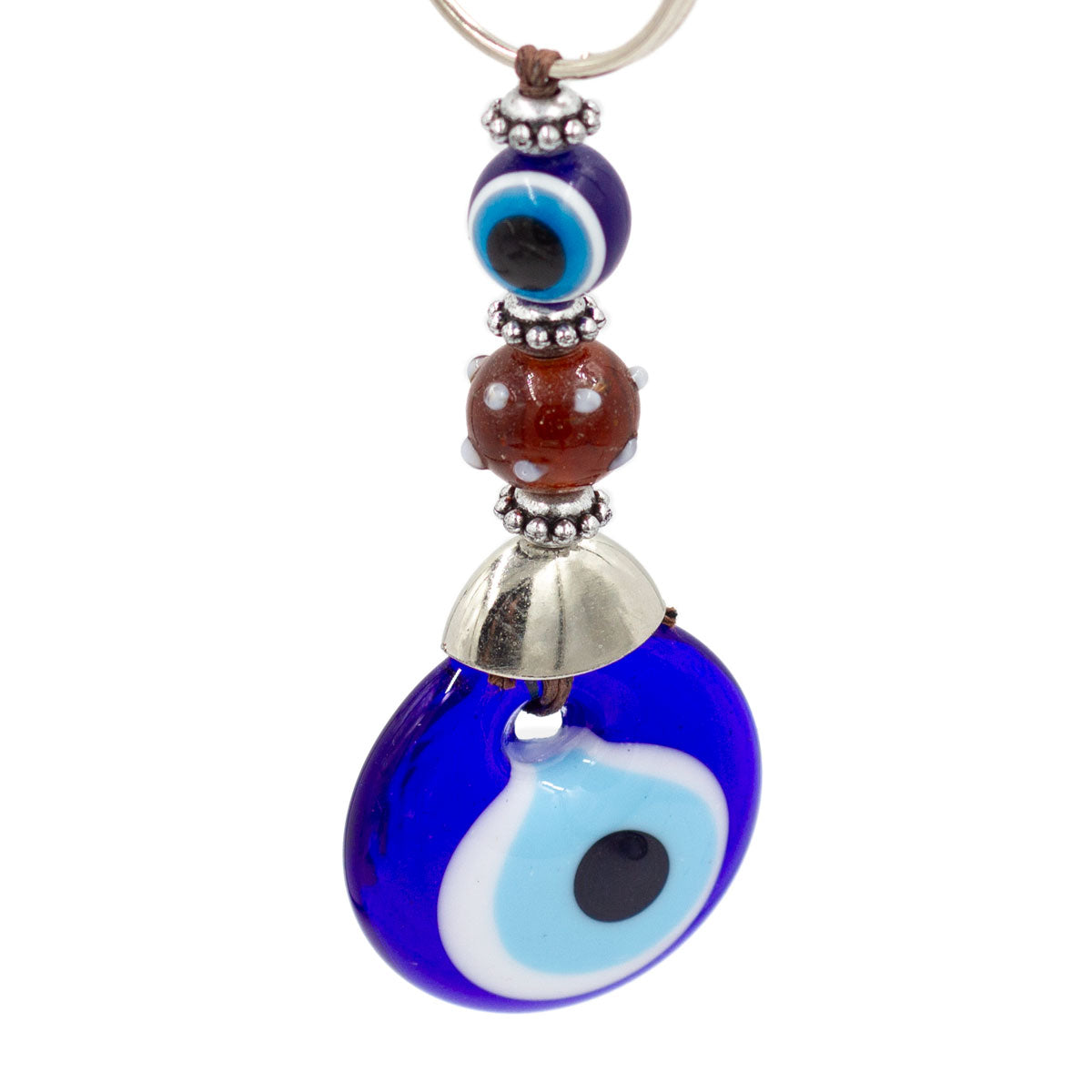 Multi Beaded Evil Eye Keychain