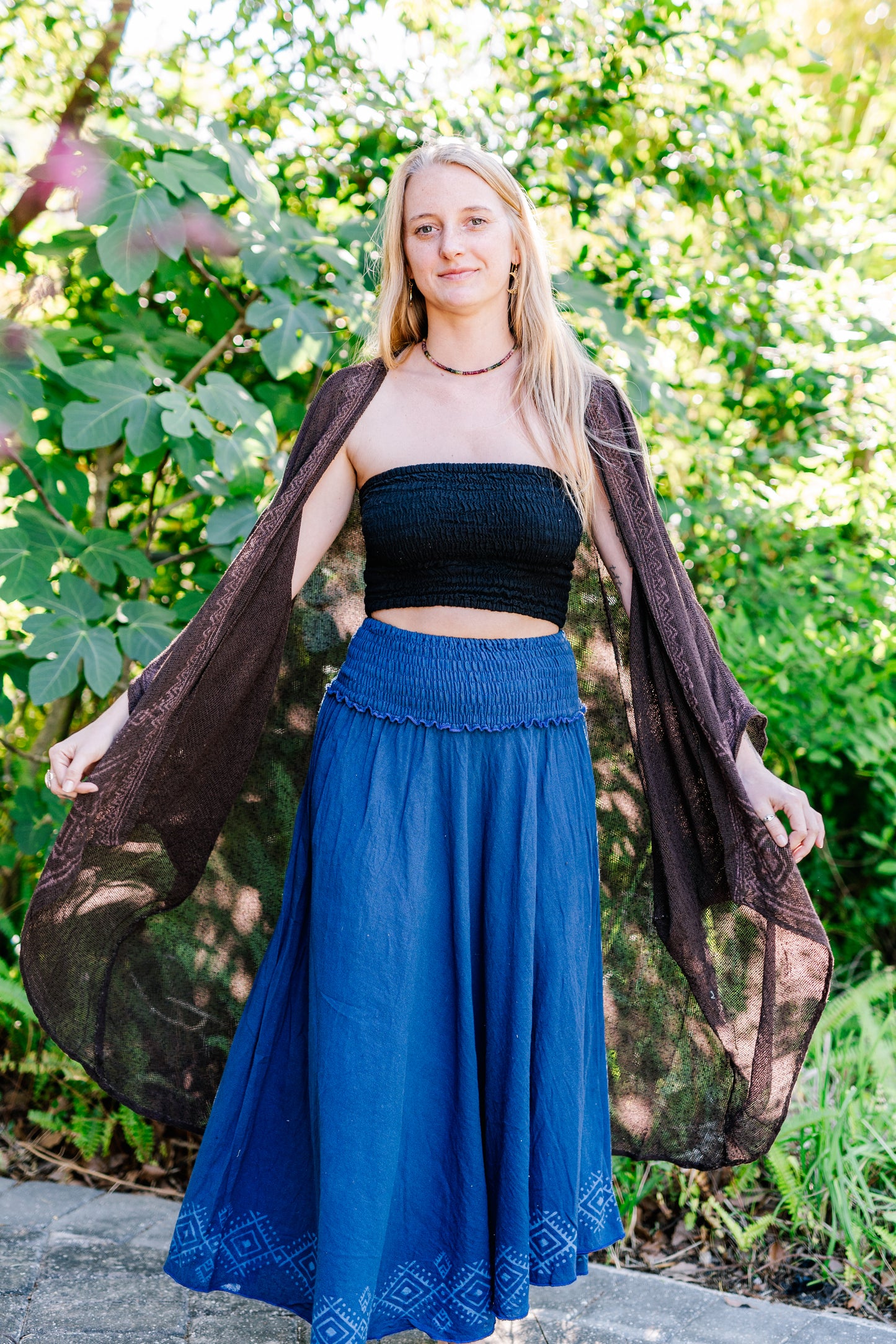 Desert Rose Woven Block Print Cover Up