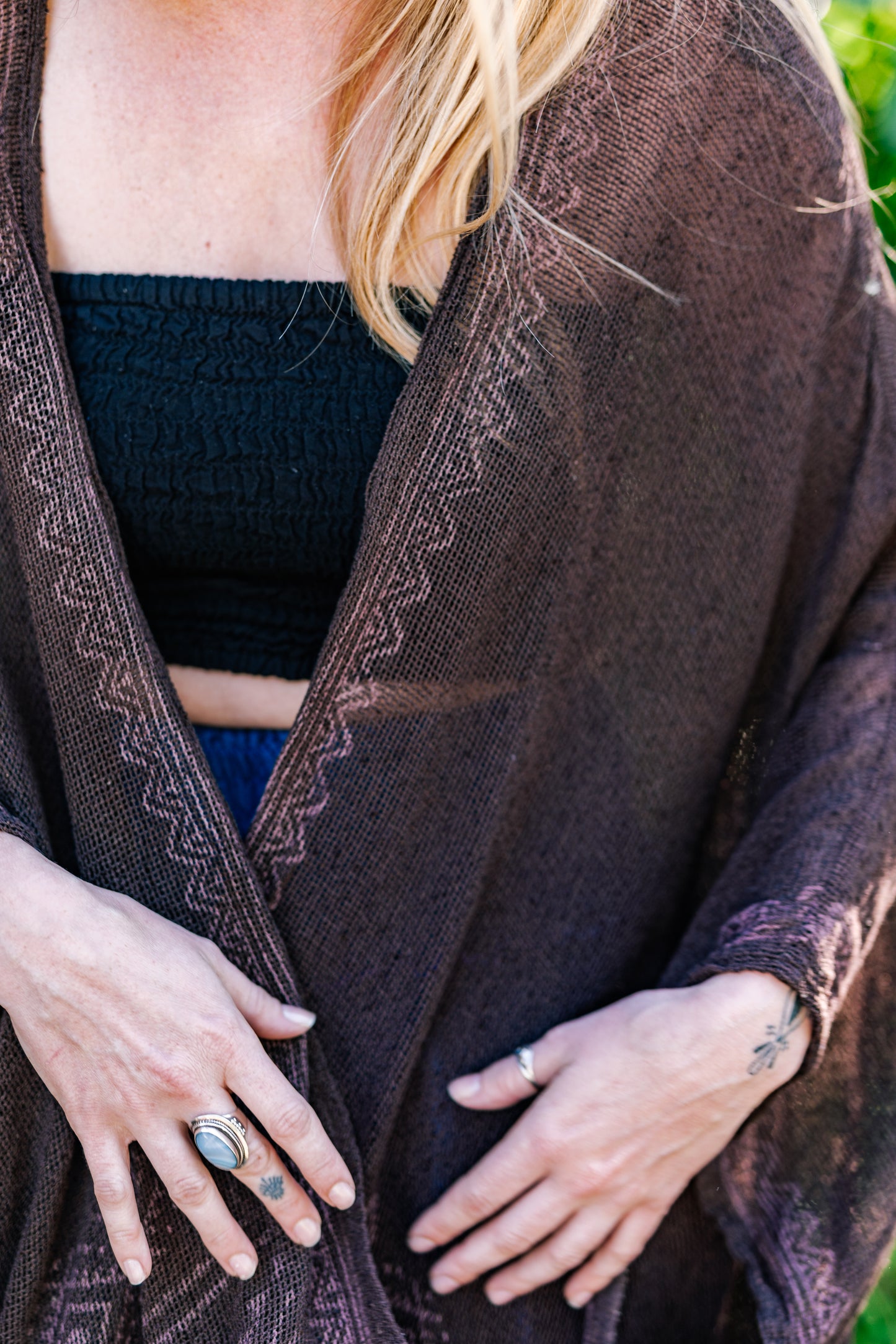 Desert Rose Woven Block Print Cover Up