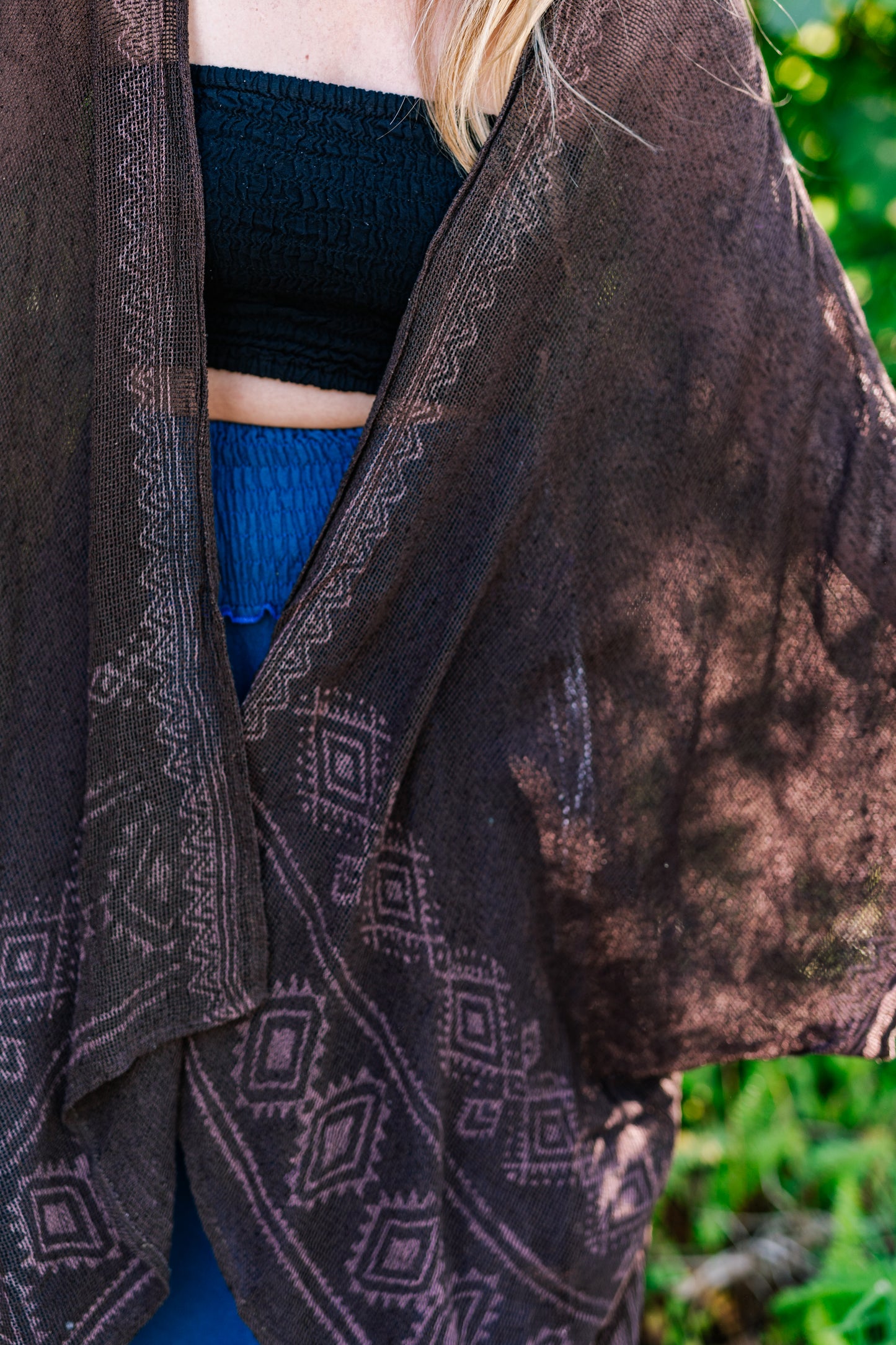 Desert Rose Woven Block Print Cover Up