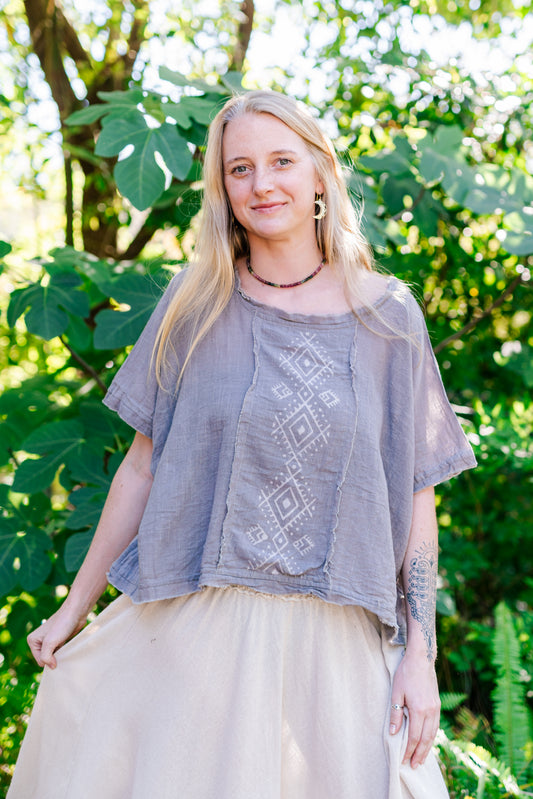 Desert Rose Block Print Shirt