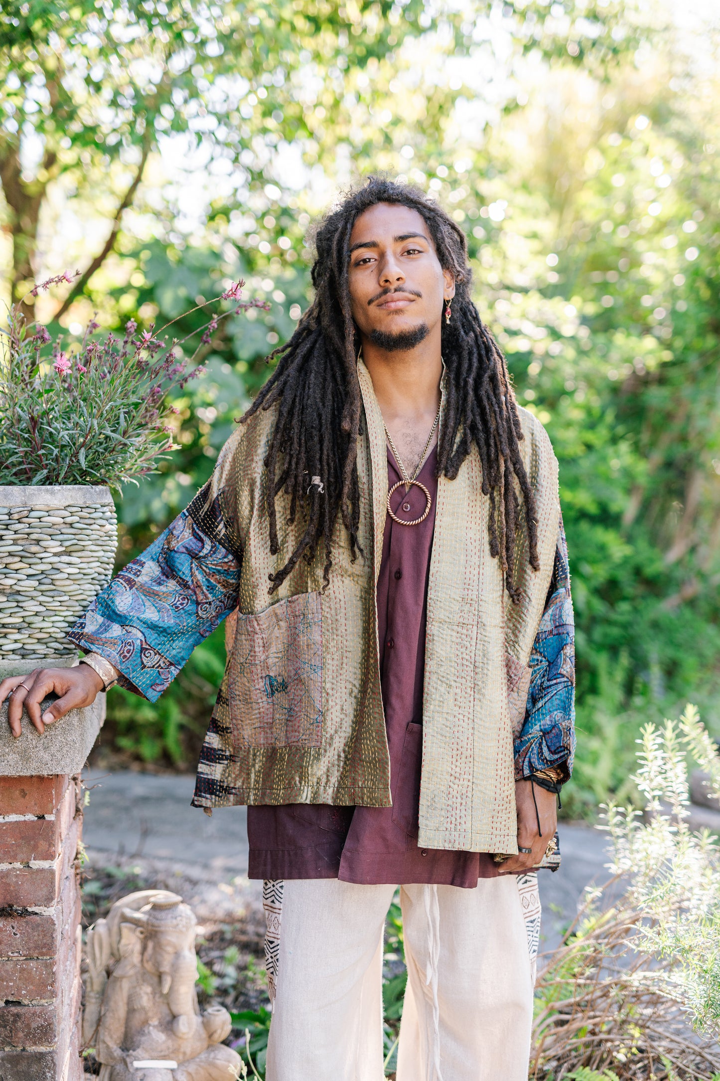 Recycled Sari Kantha Kimono Jacket