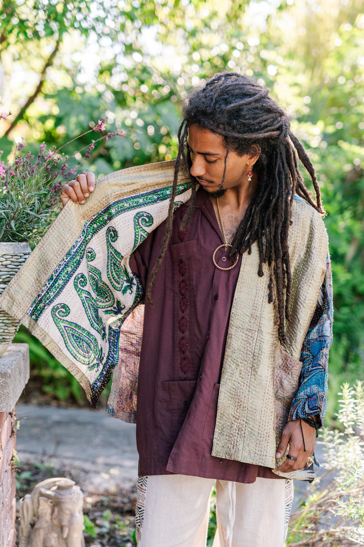 Recycled Sari Kantha Kimono Jacket