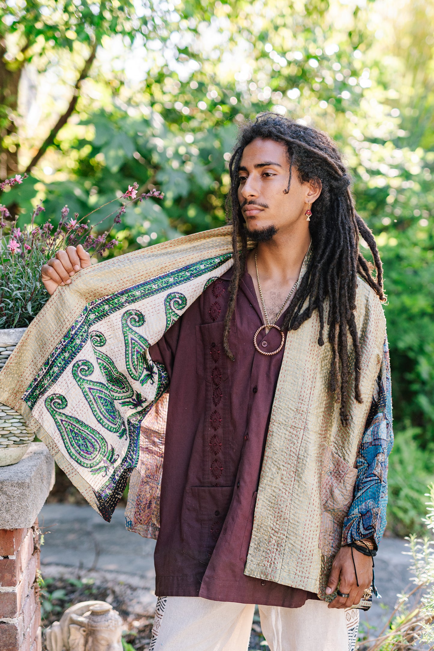 Recycled Sari Kantha Kimono Jacket