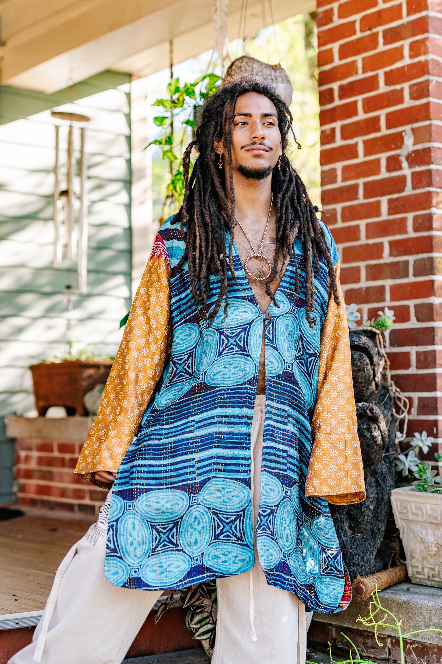 Recycled Silk Kantha Kimono Jacket