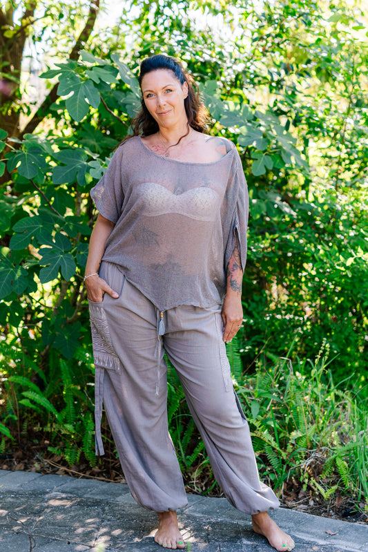 Desert Rose Block Print Pants