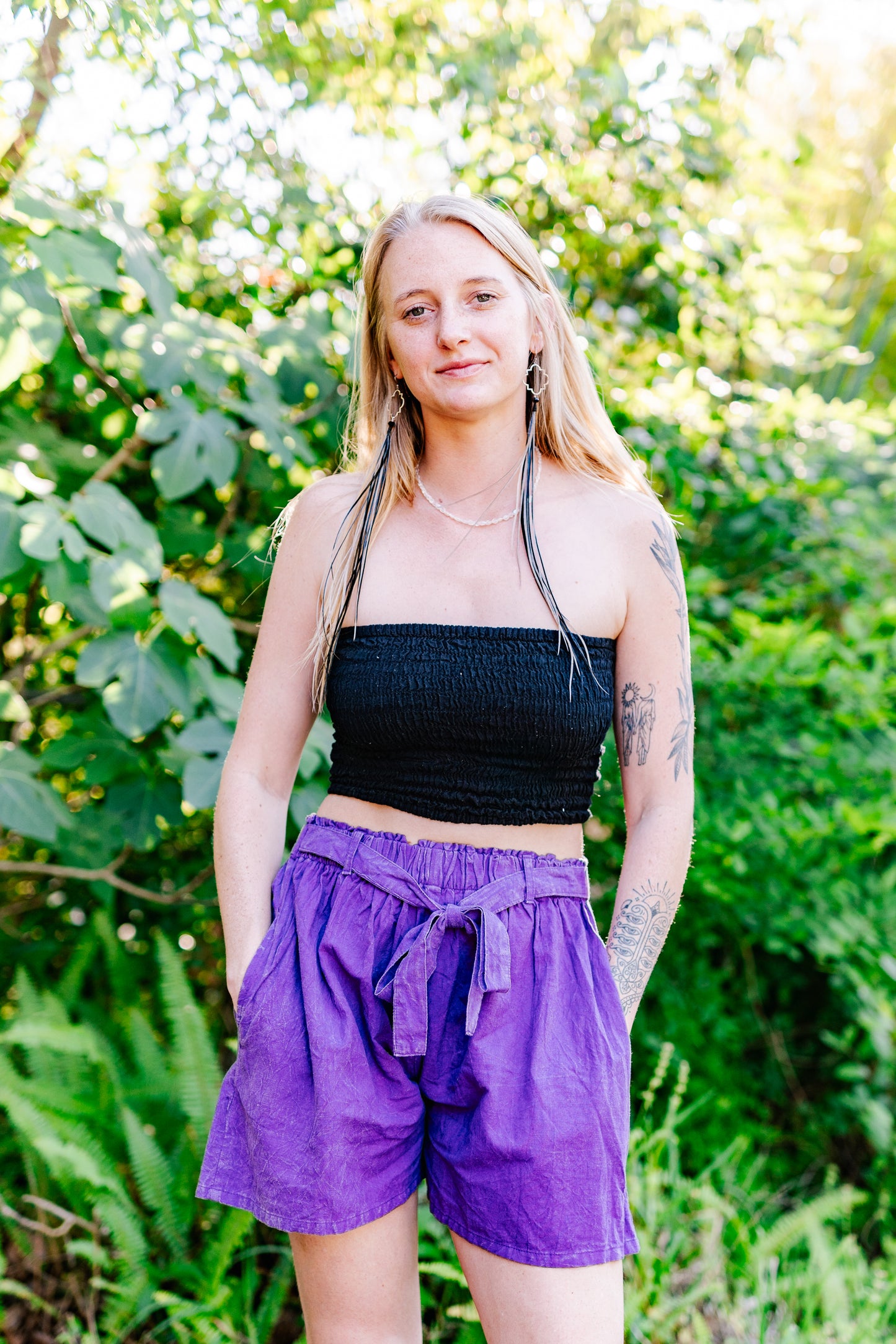 Hemp Tie Waist Shorts