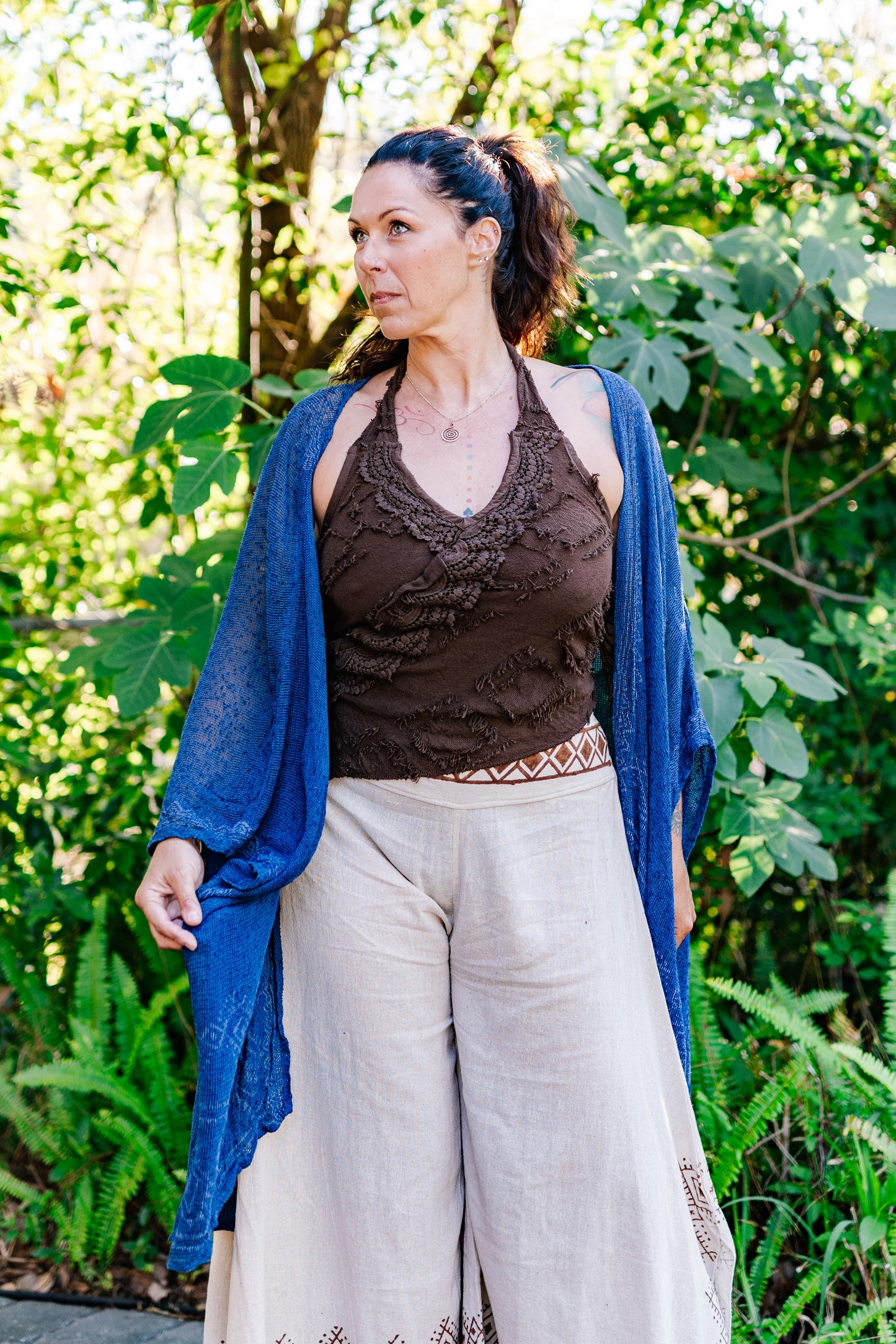 Desert Rose Woven Block Print Cover Up