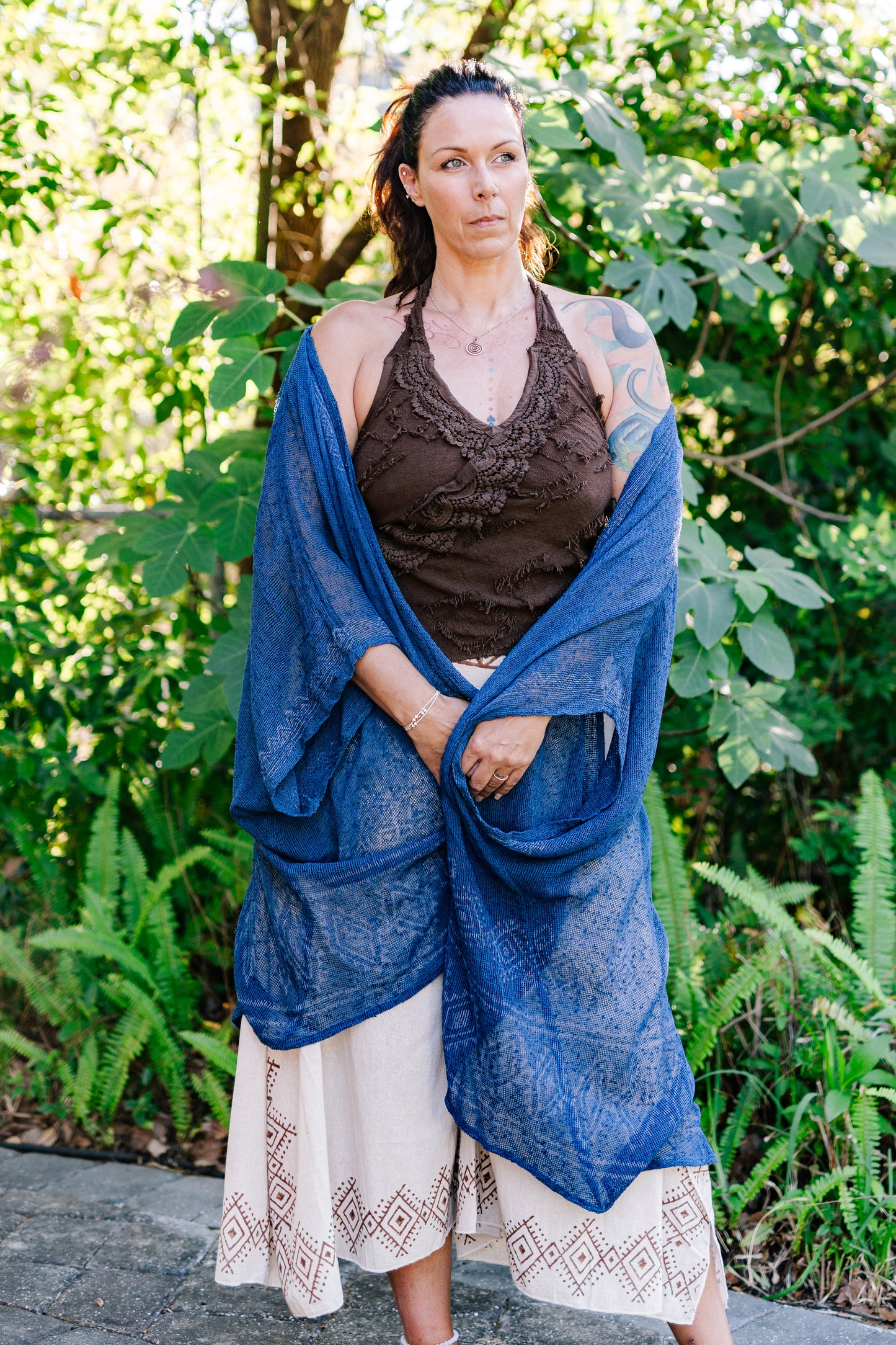 Desert Rose Woven Block Print Cover Up