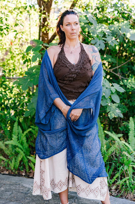 Desert Rose Woven Block Print Cover Up