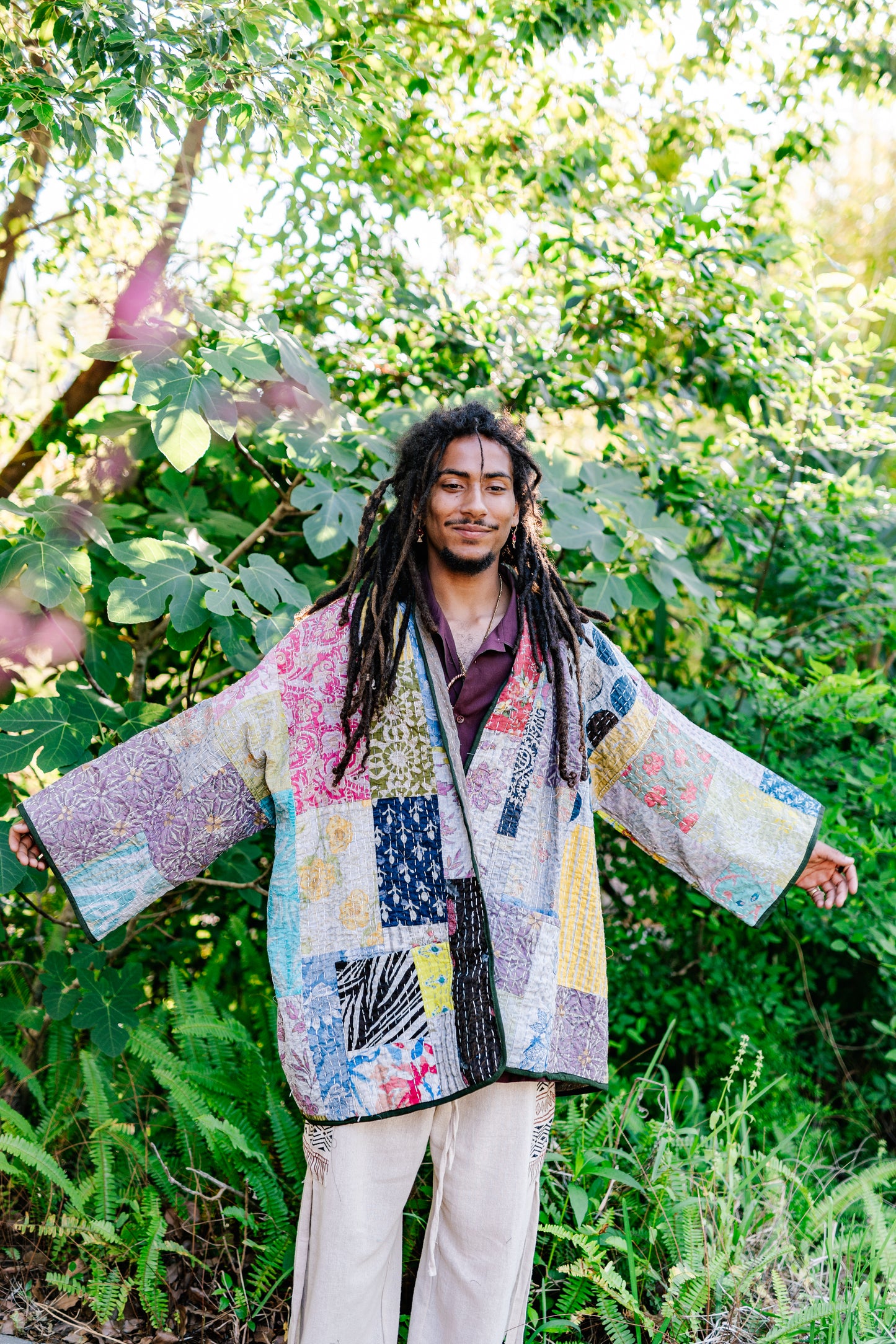 Recycled Sari Kantha Kimono Jacket