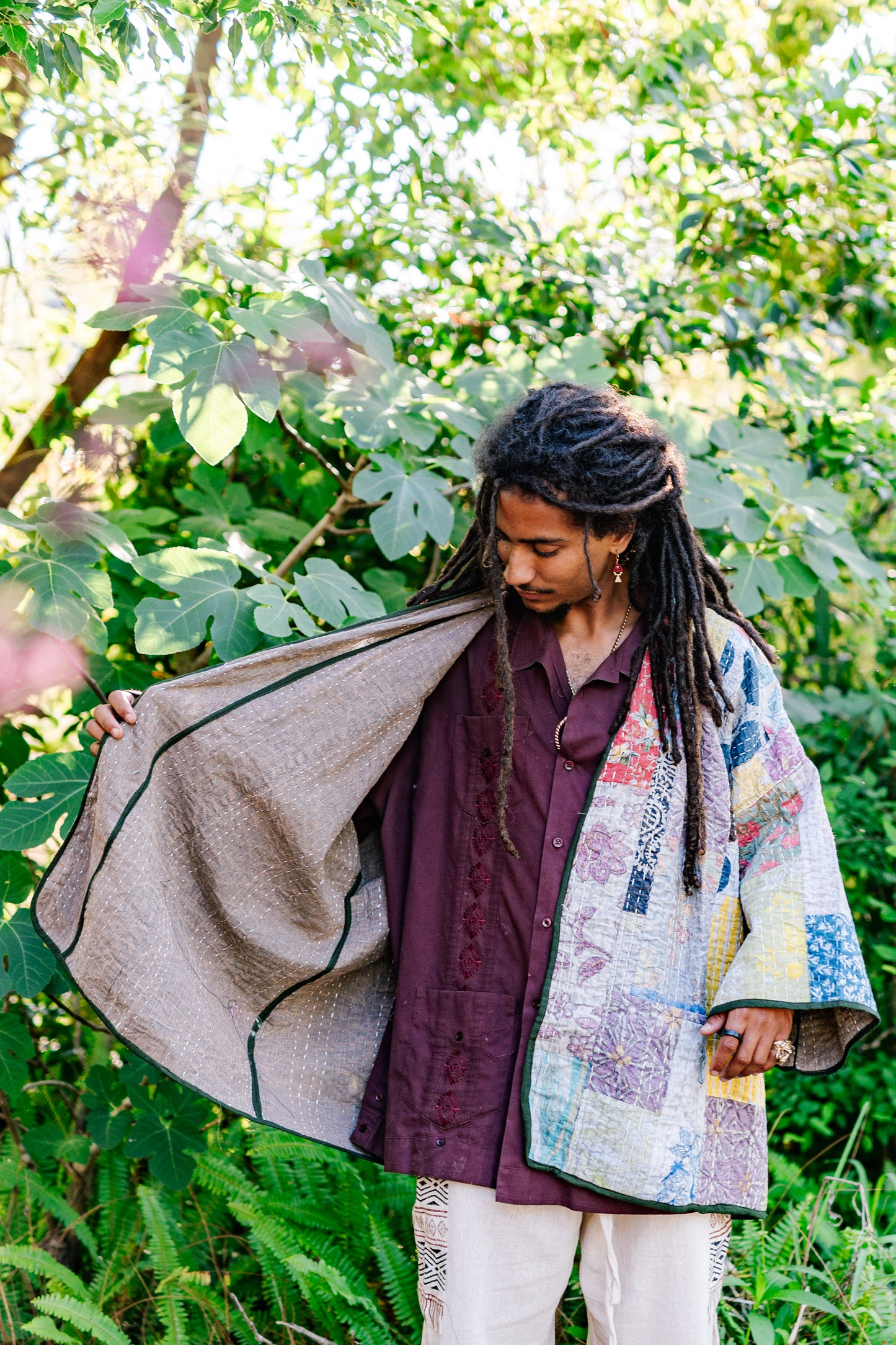 Recycled Sari Kantha Kimono Jacket
