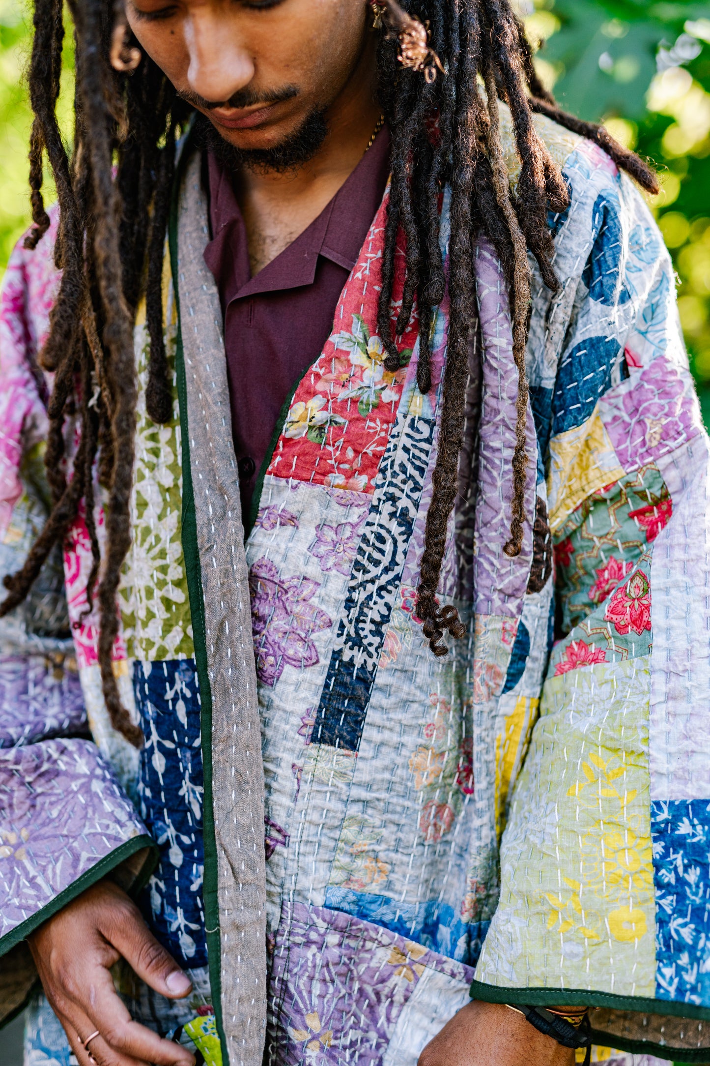 Recycled Sari Kantha Kimono Jacket