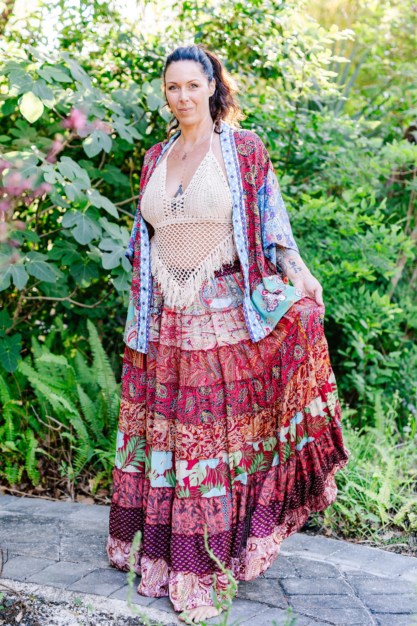 Silk Sari Patchwork Skirt